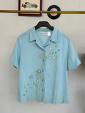 Embroidered mint shirt