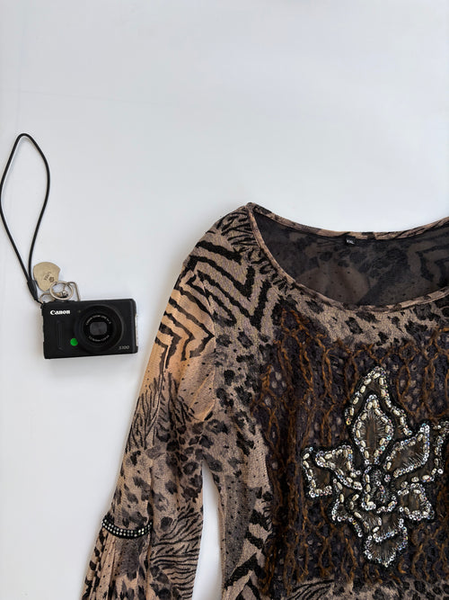 Beaded y2k top