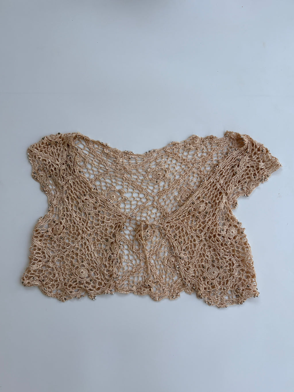 Cream thin knit top