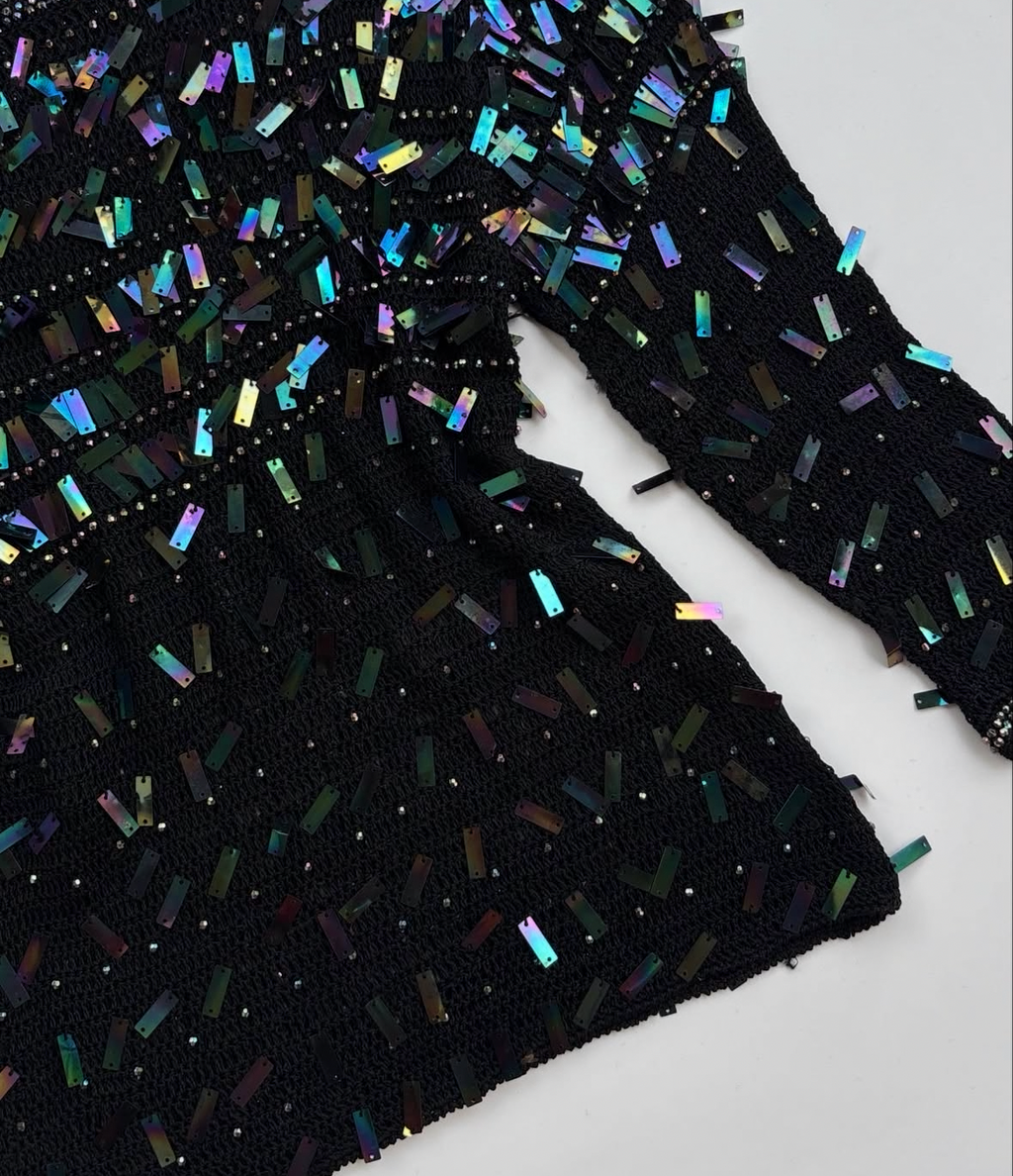Knitted sequin top