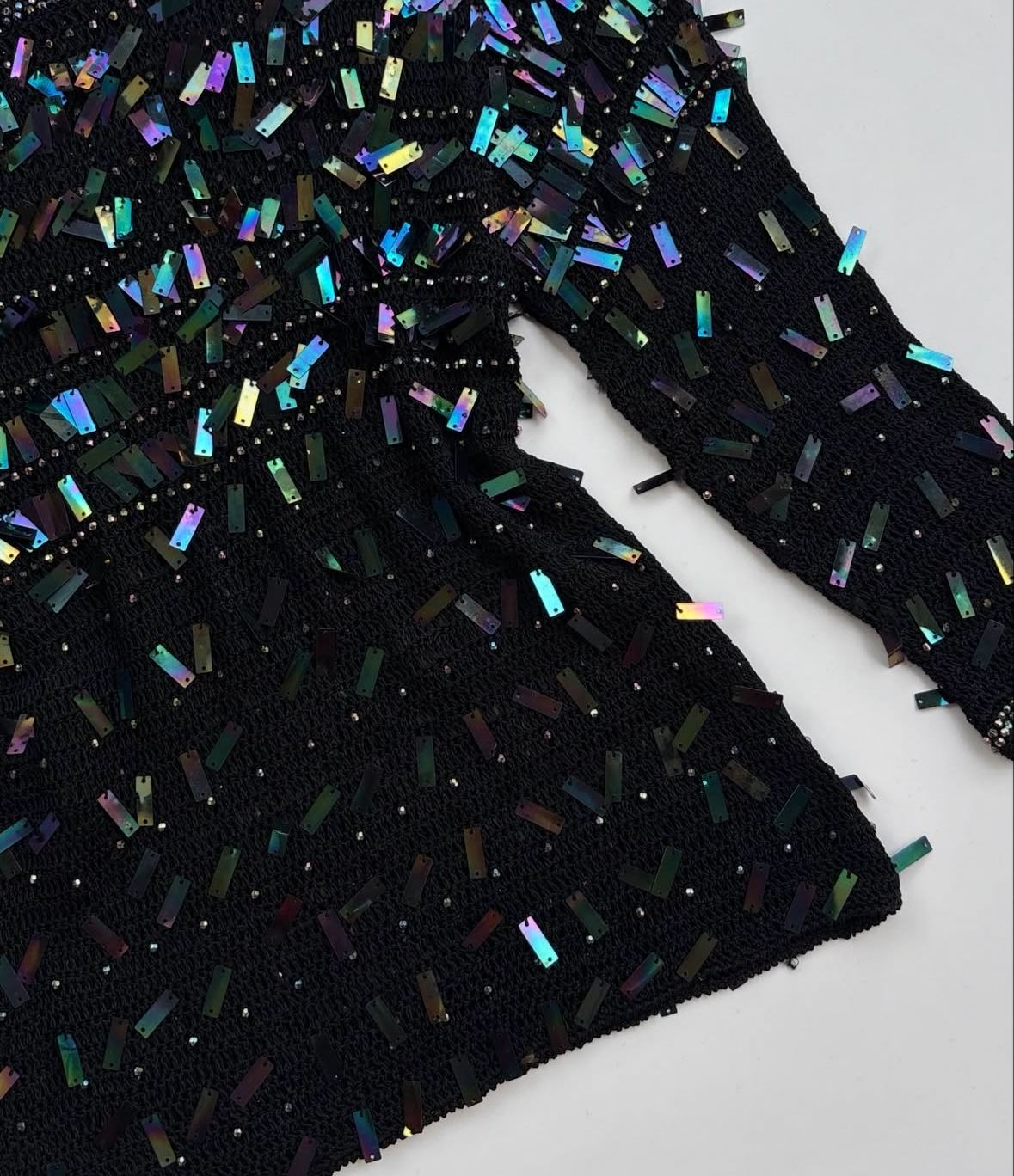 Knitted sequin top