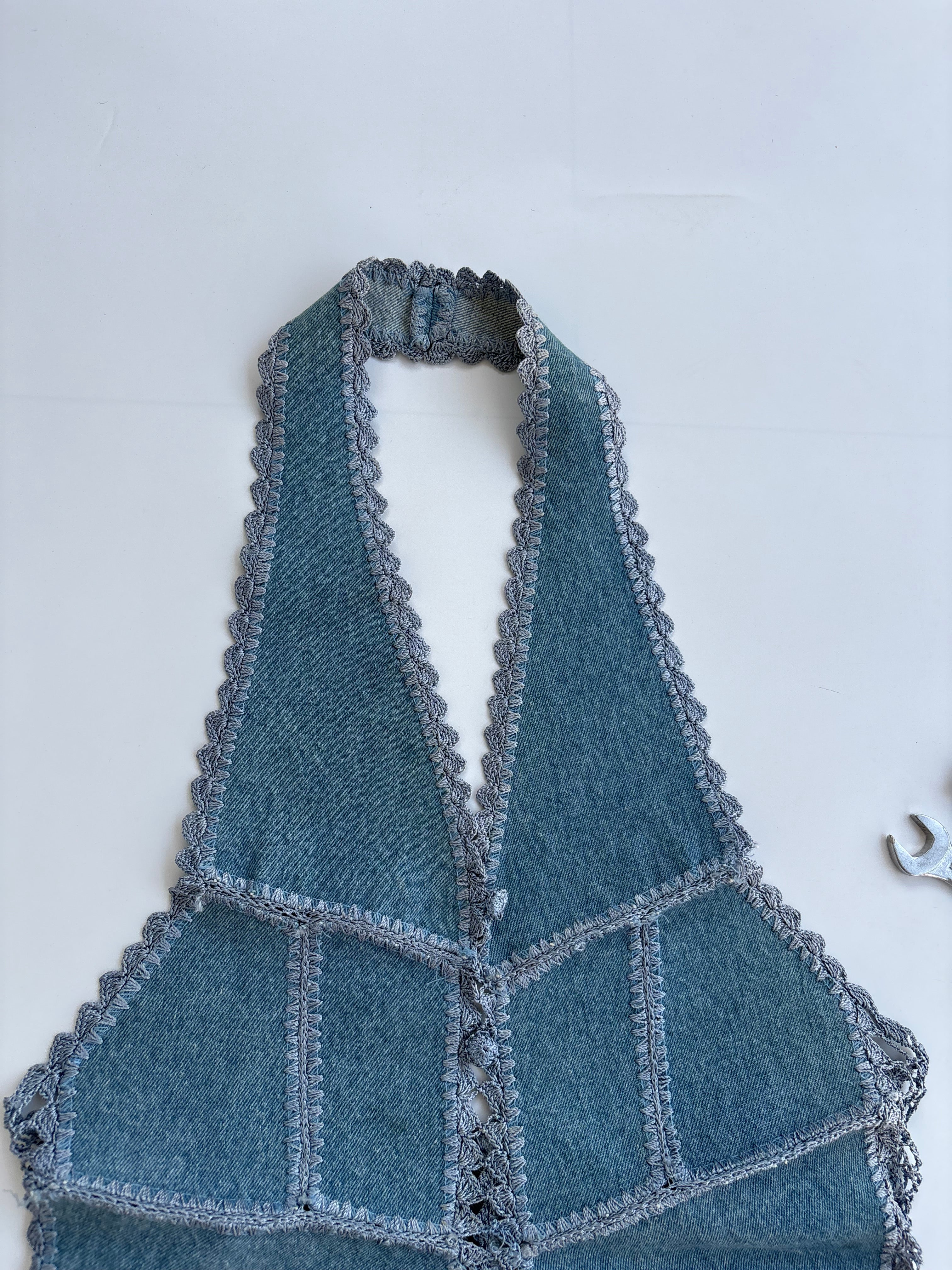 Denim halter top