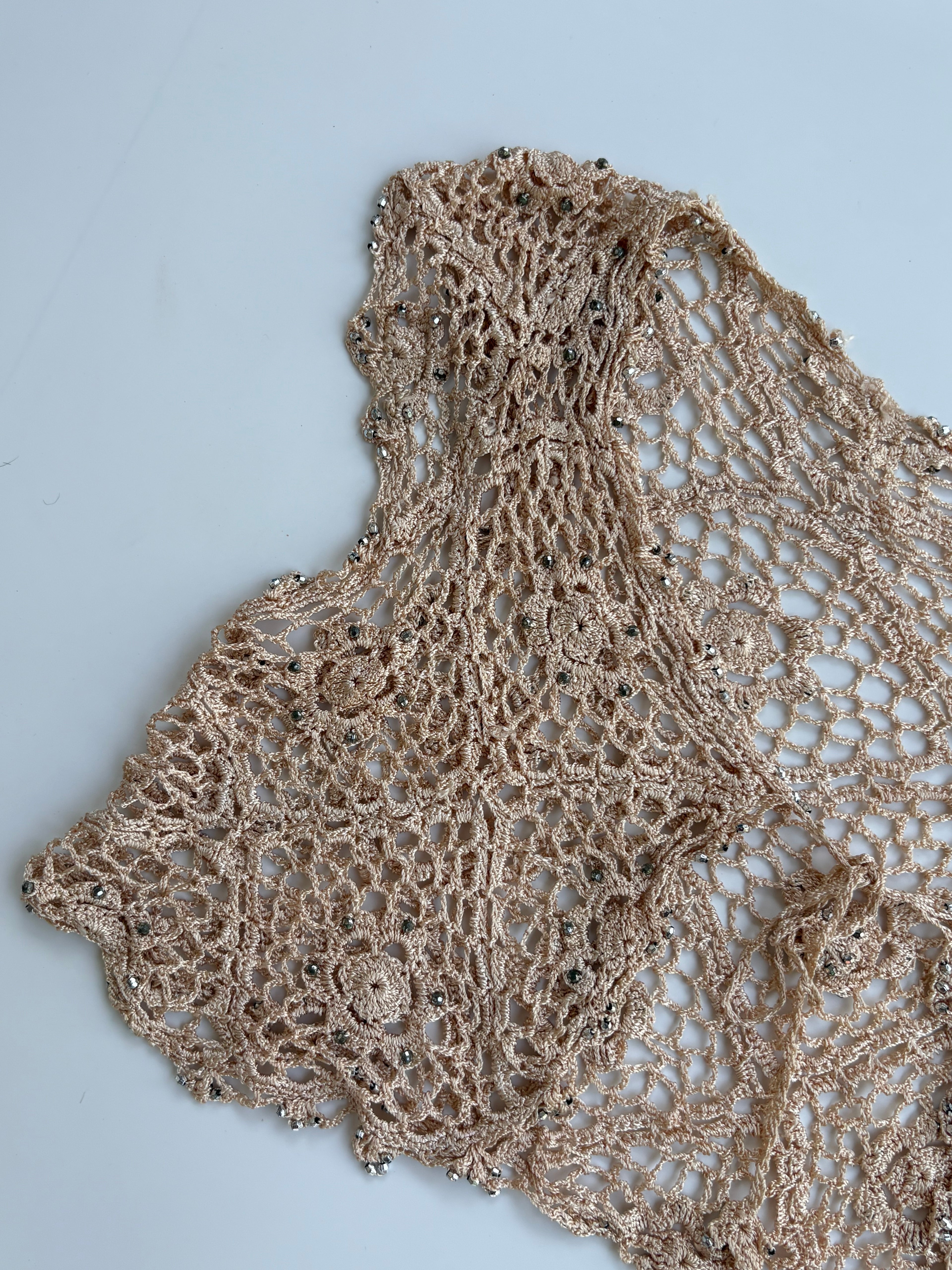 Cream thin knit top