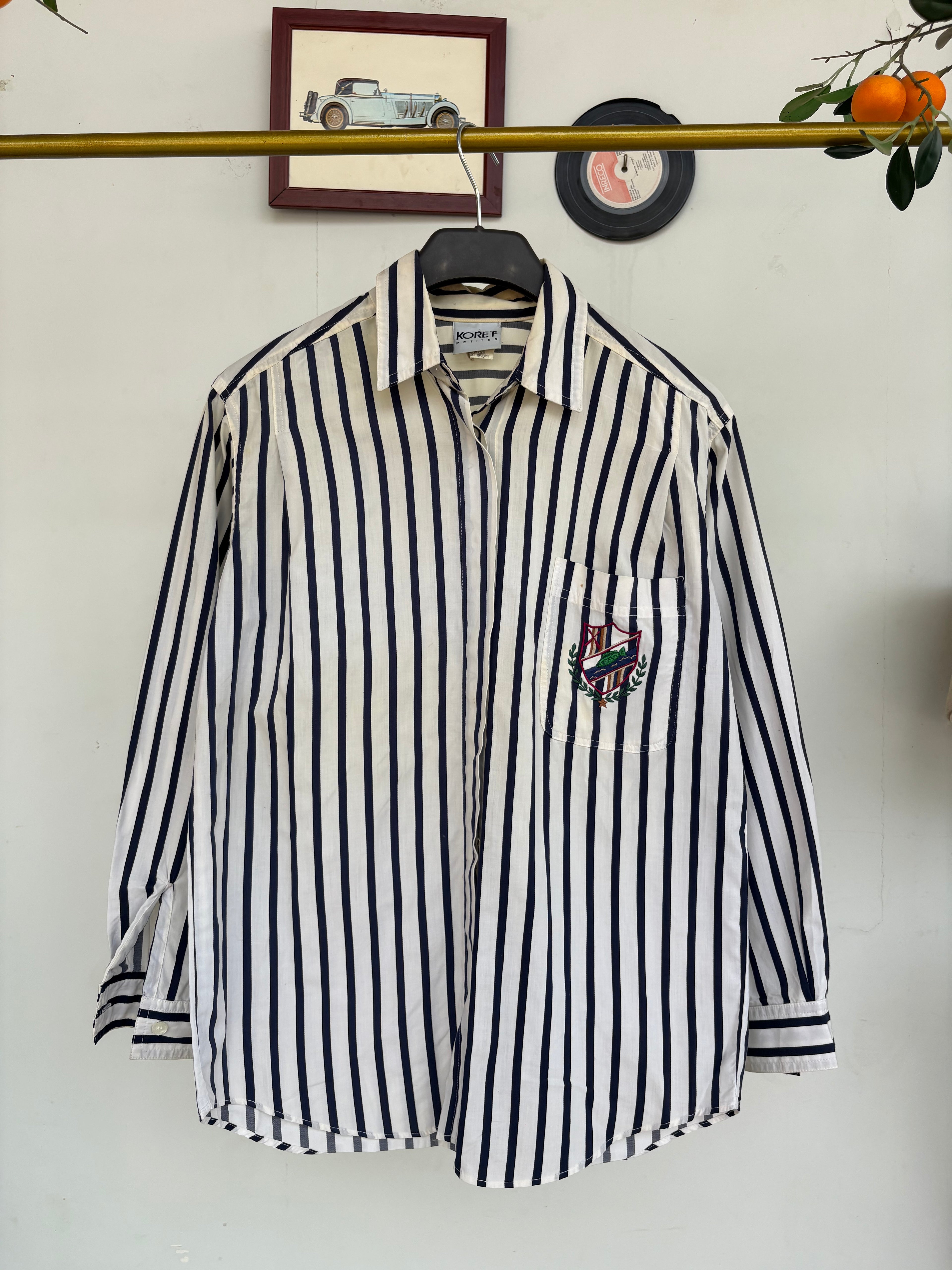 Lined emb. shirt