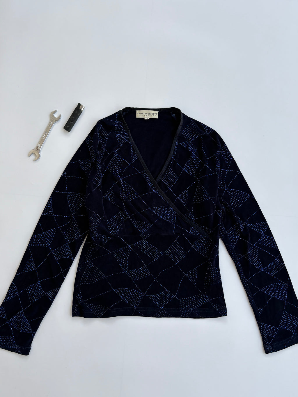 Blue blingy top