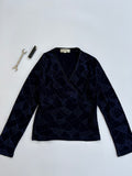 Blue blingy top