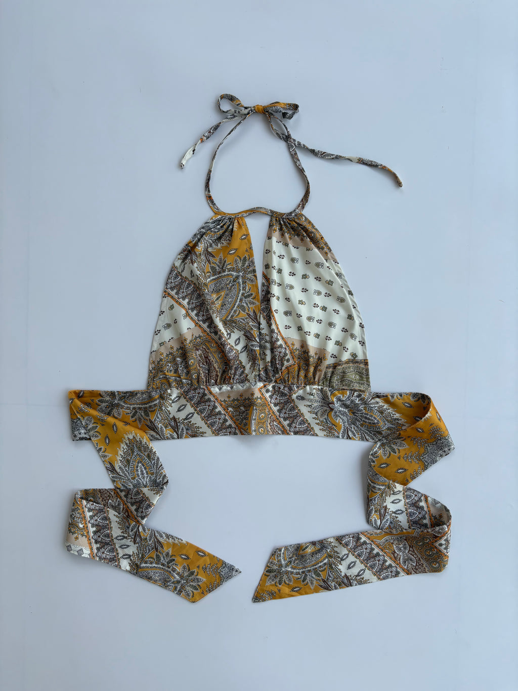 Silk tie top