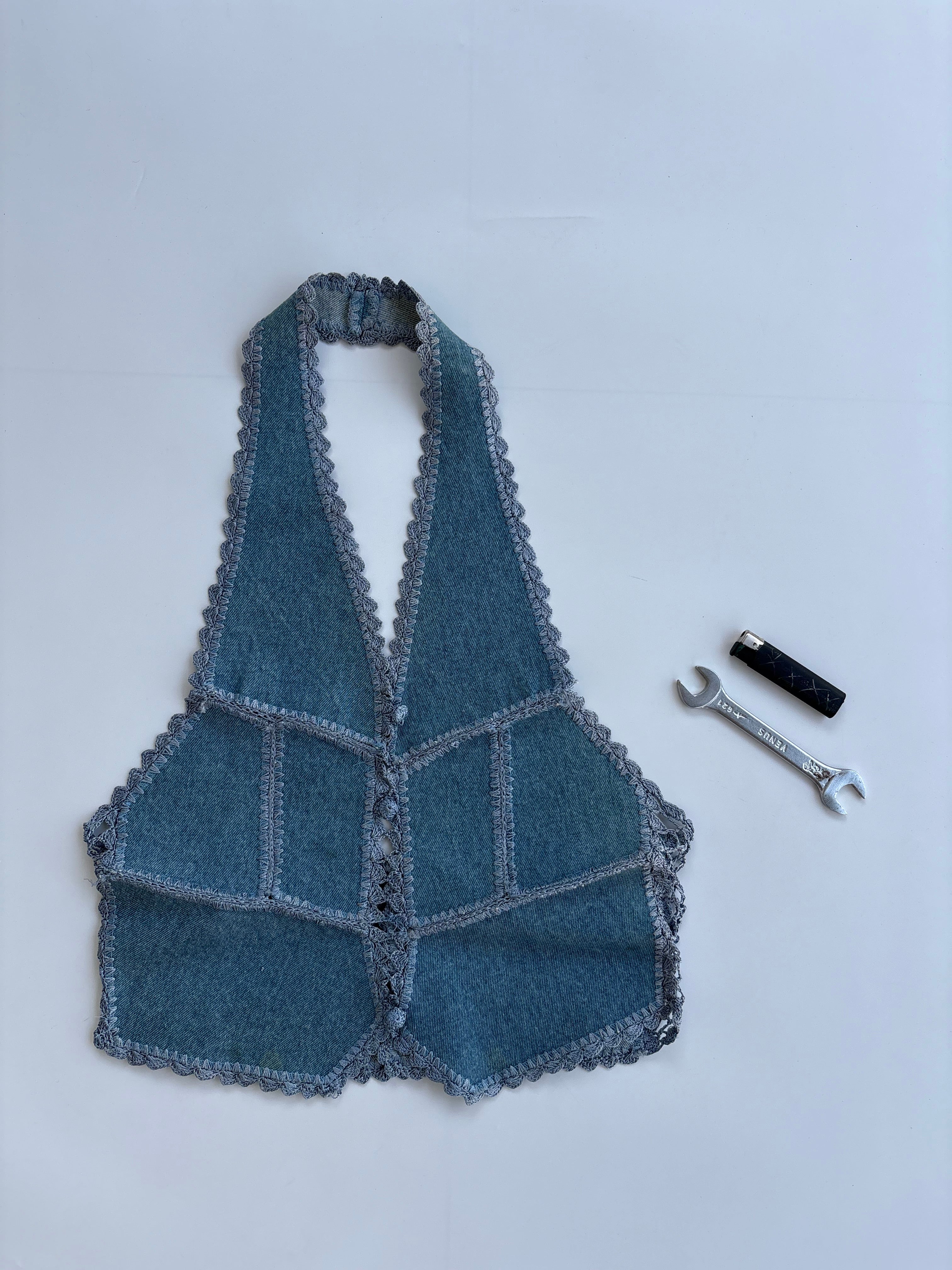Denim halter top