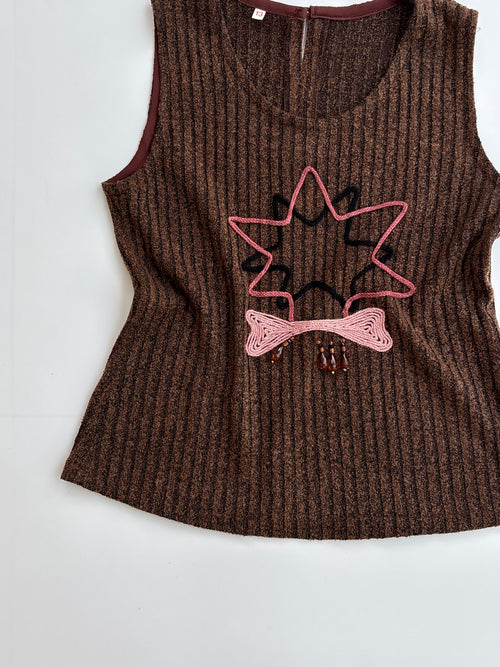 Beaded cutesy tank