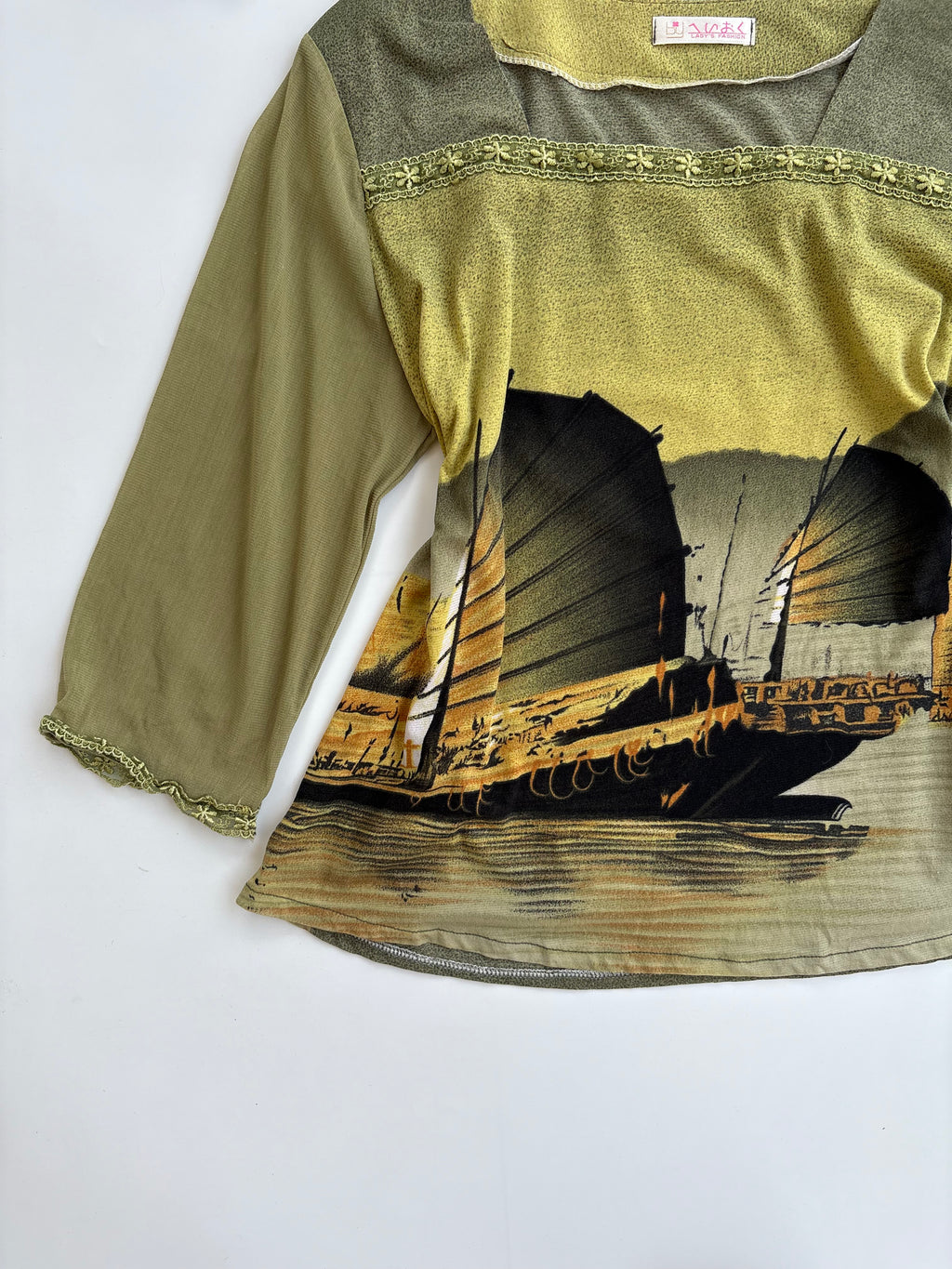 Sage green top