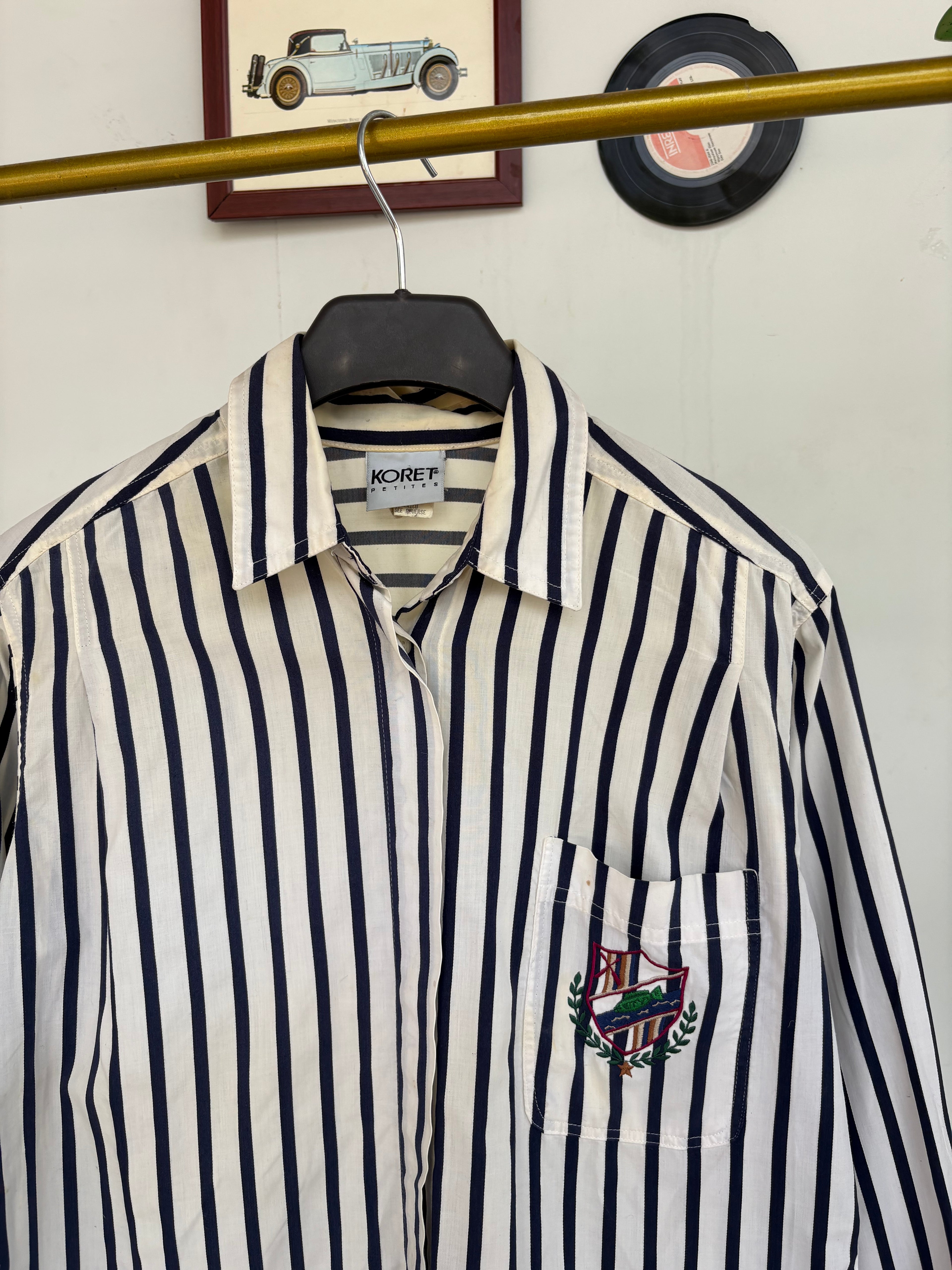 Lined emb. shirt