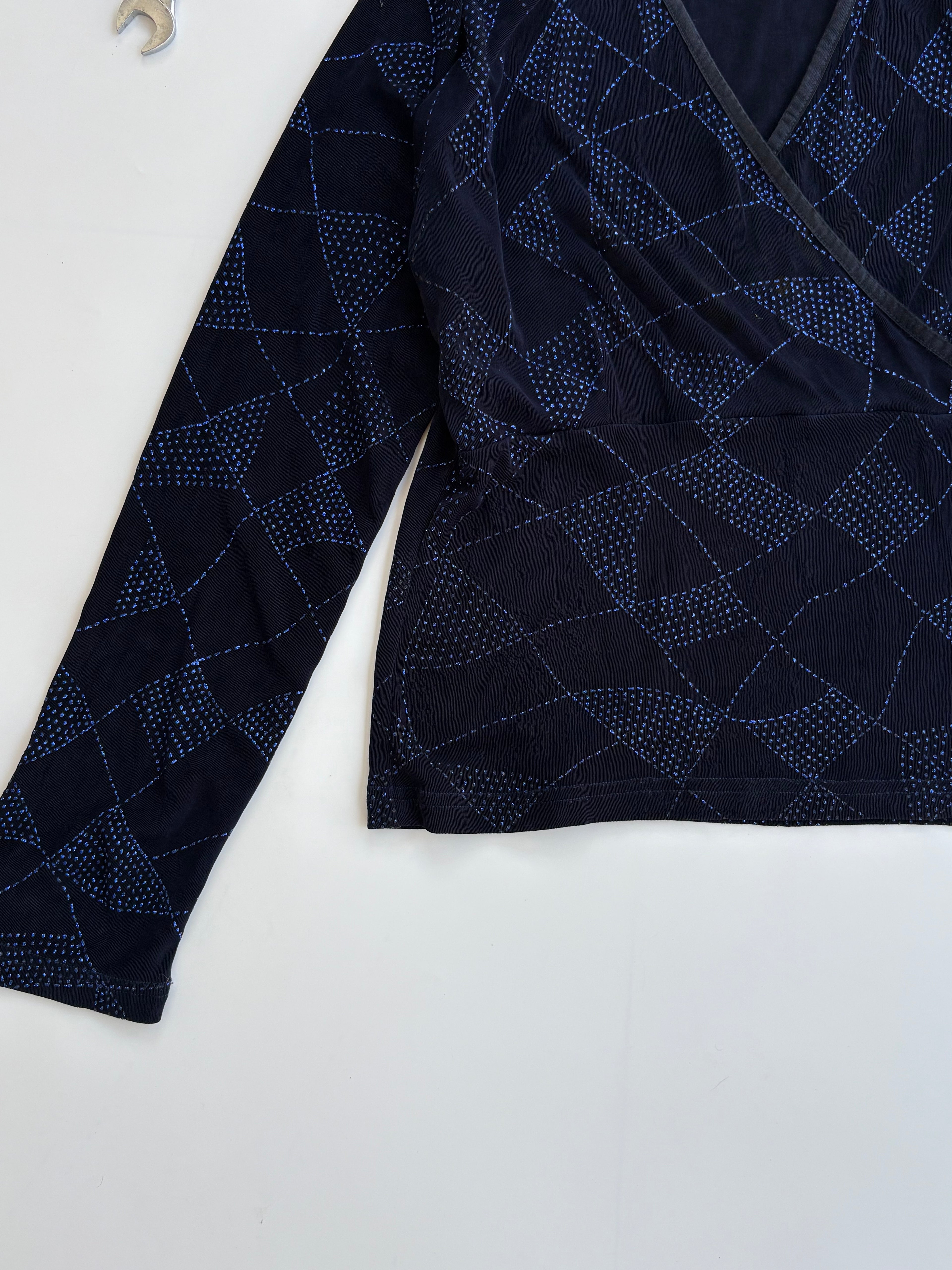 Blue blingy top
