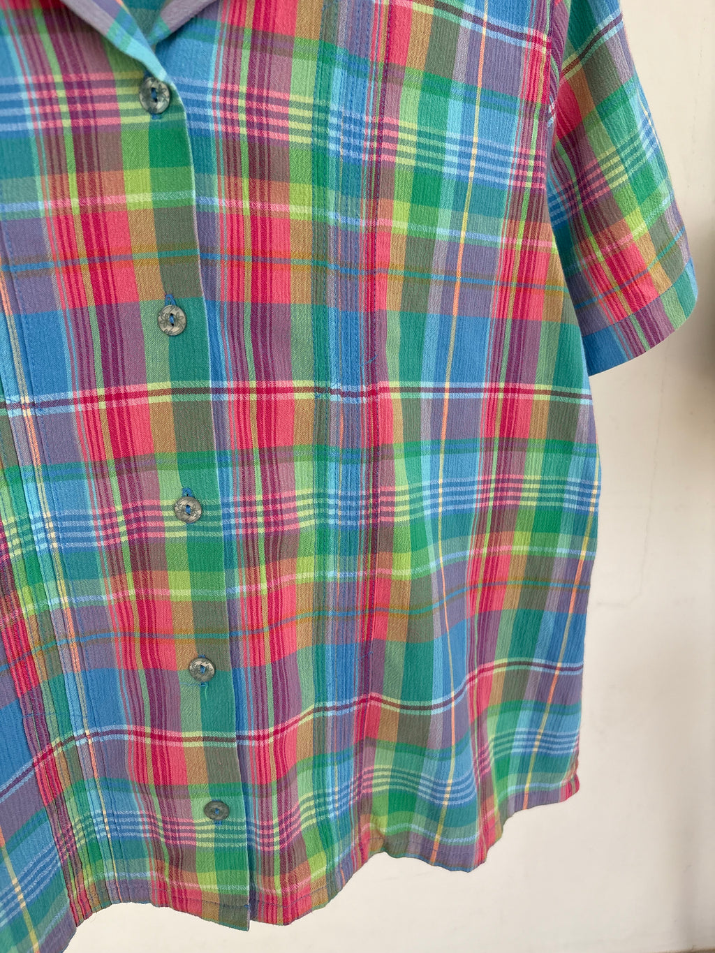 Textured checkered shirt