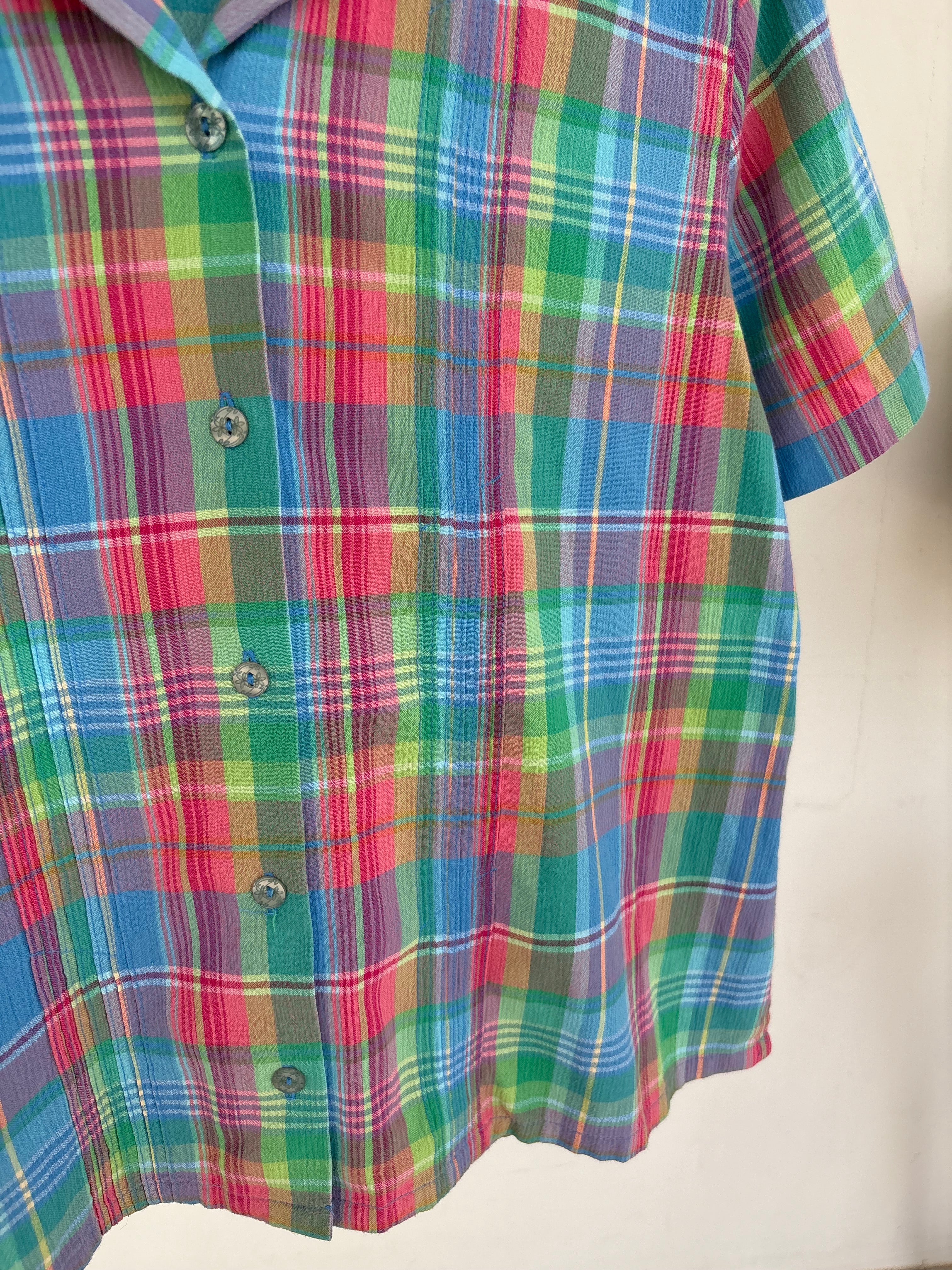 Textured checkered shirt