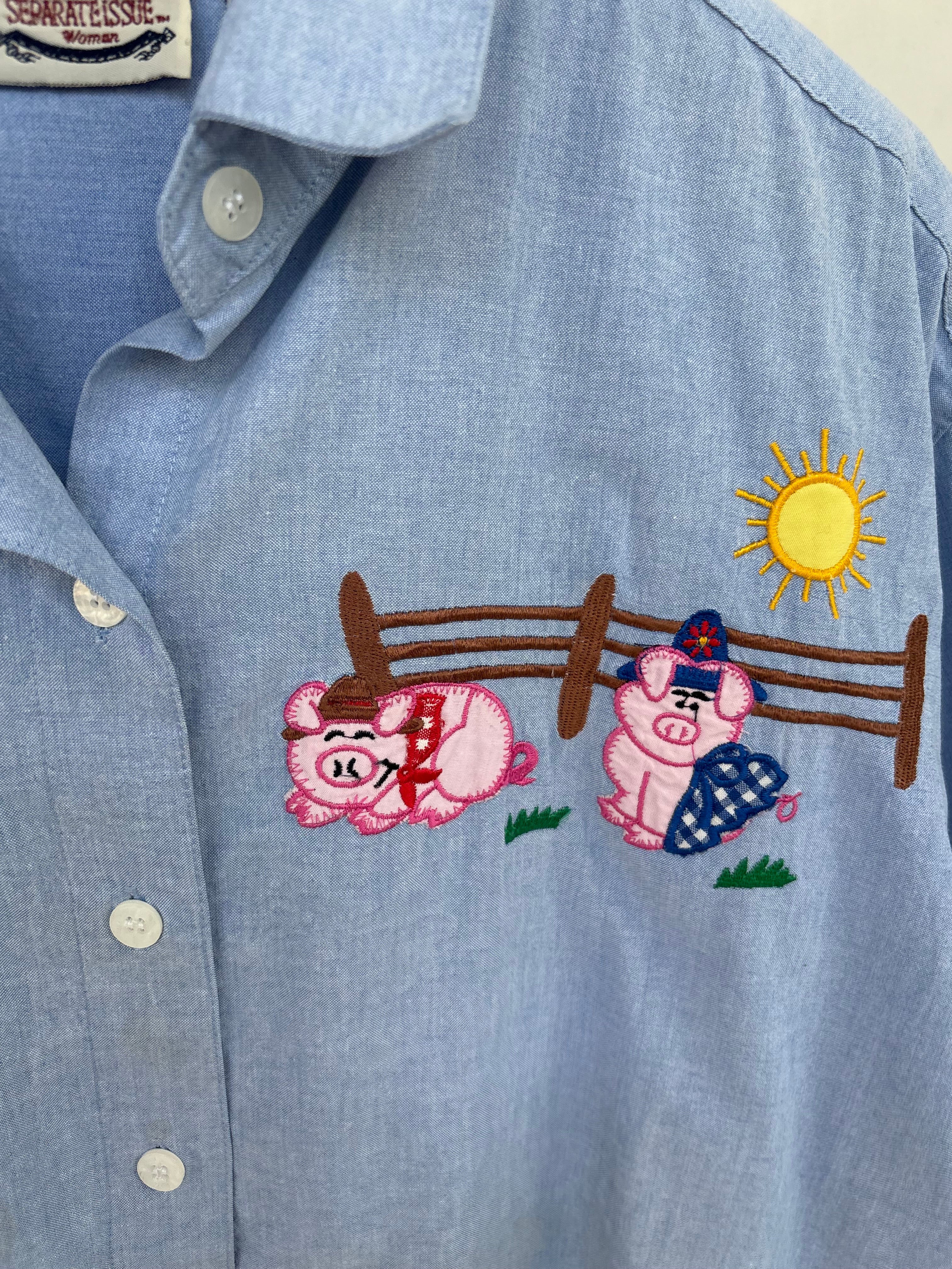 Piggy embroidered shirt