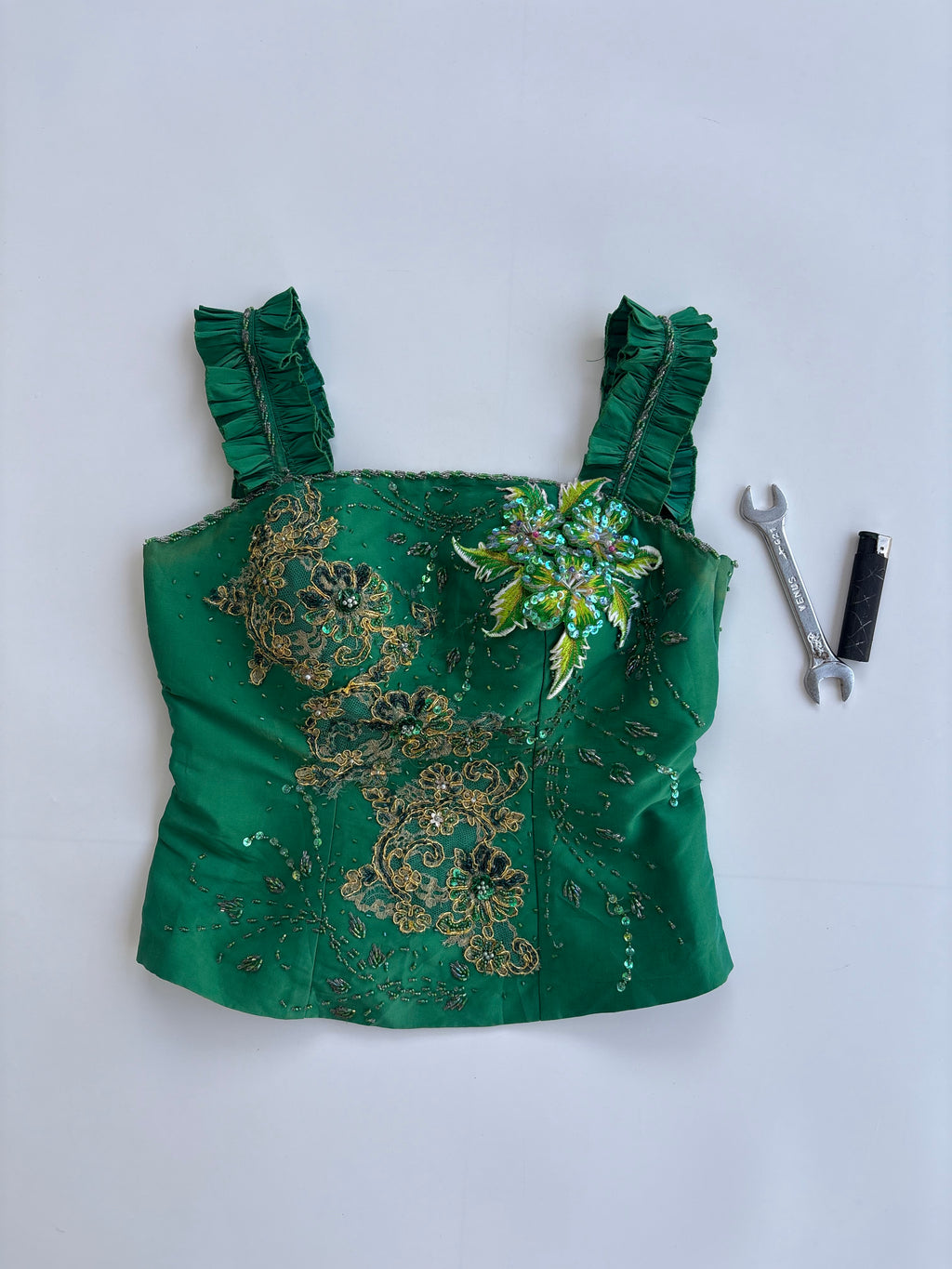Whimsy beaded emb top