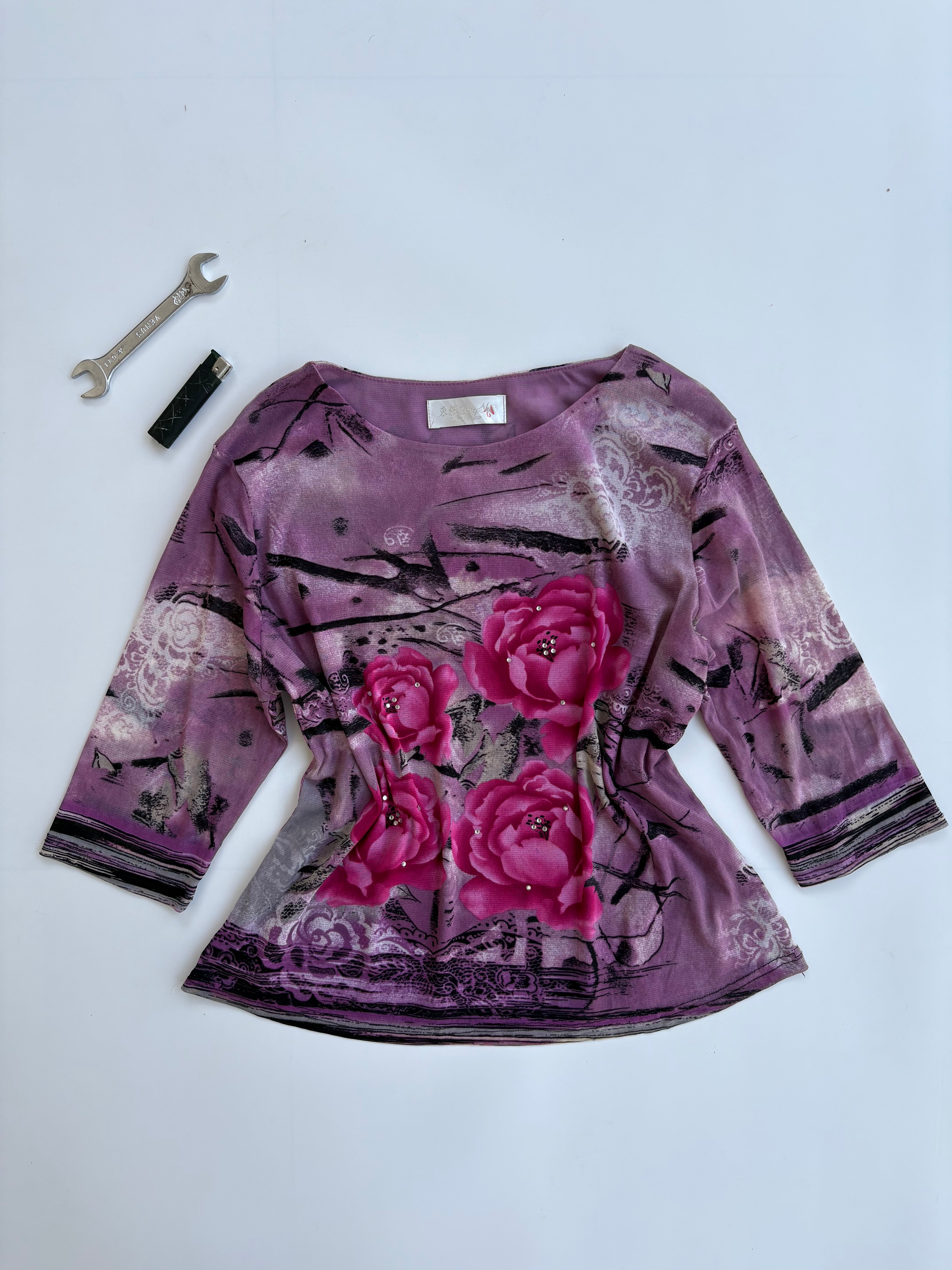 Floral y2k top