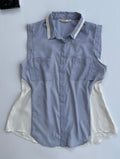 Sleeveless silk top