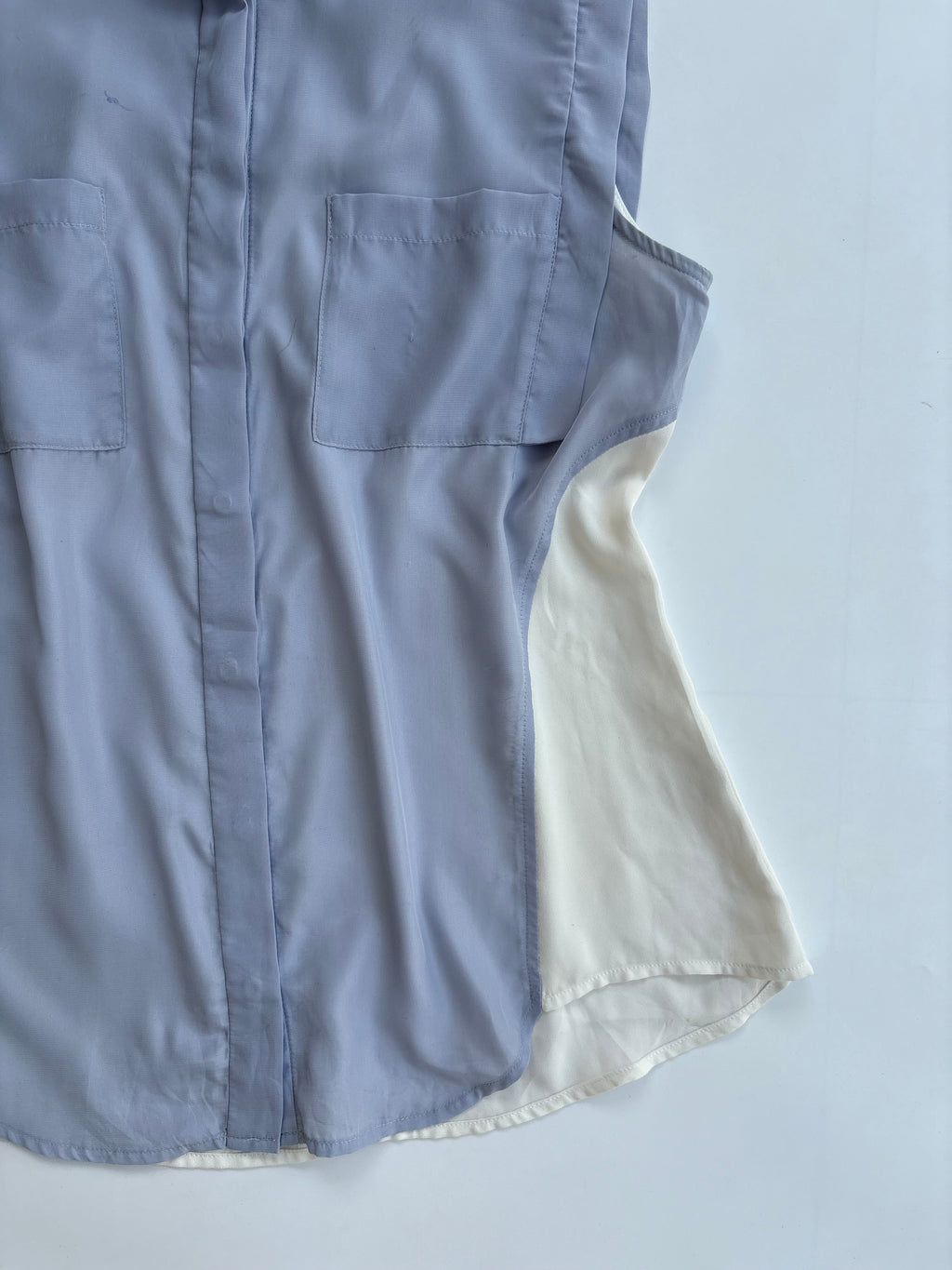 Sleeveless silk top