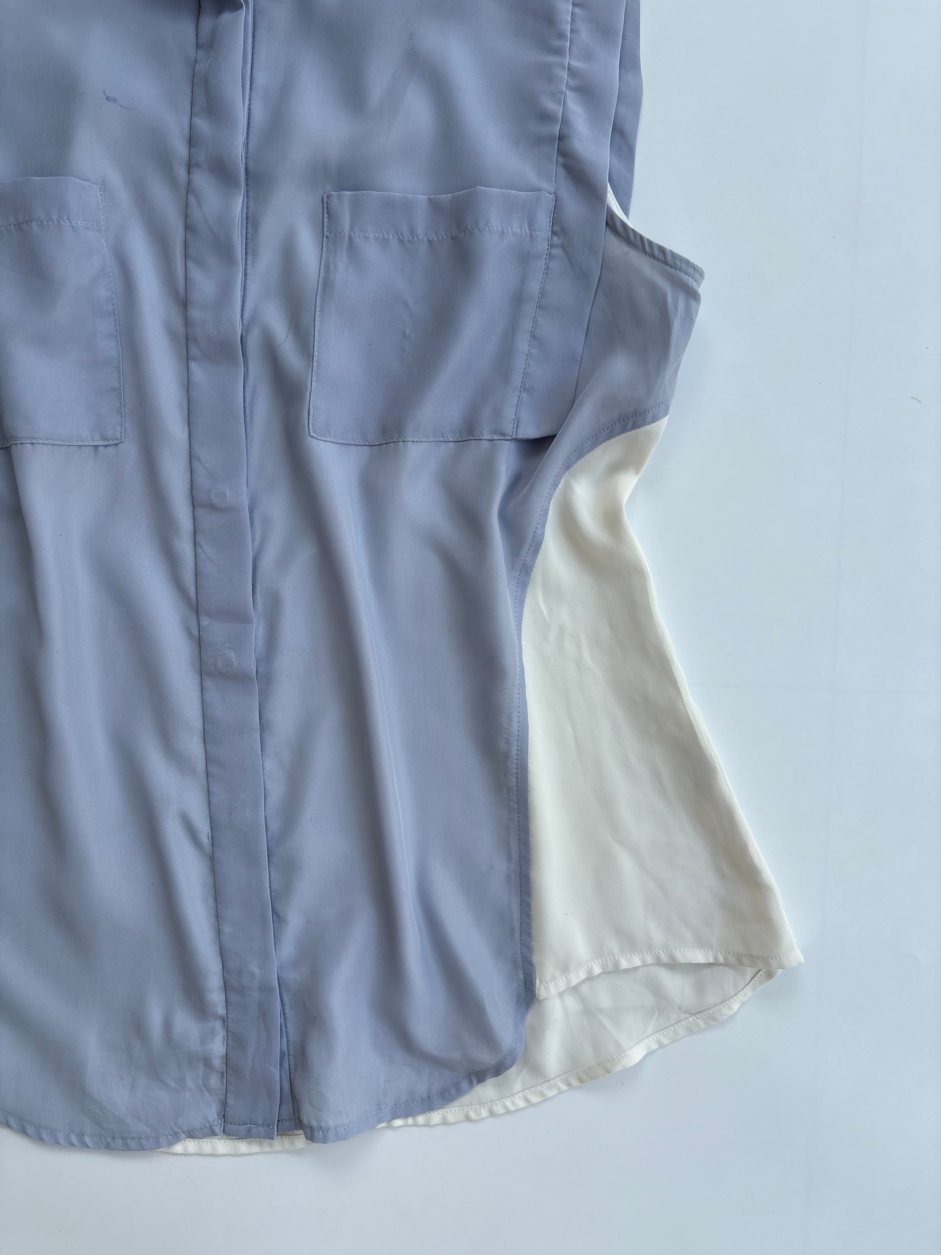 Sleeveless silk top