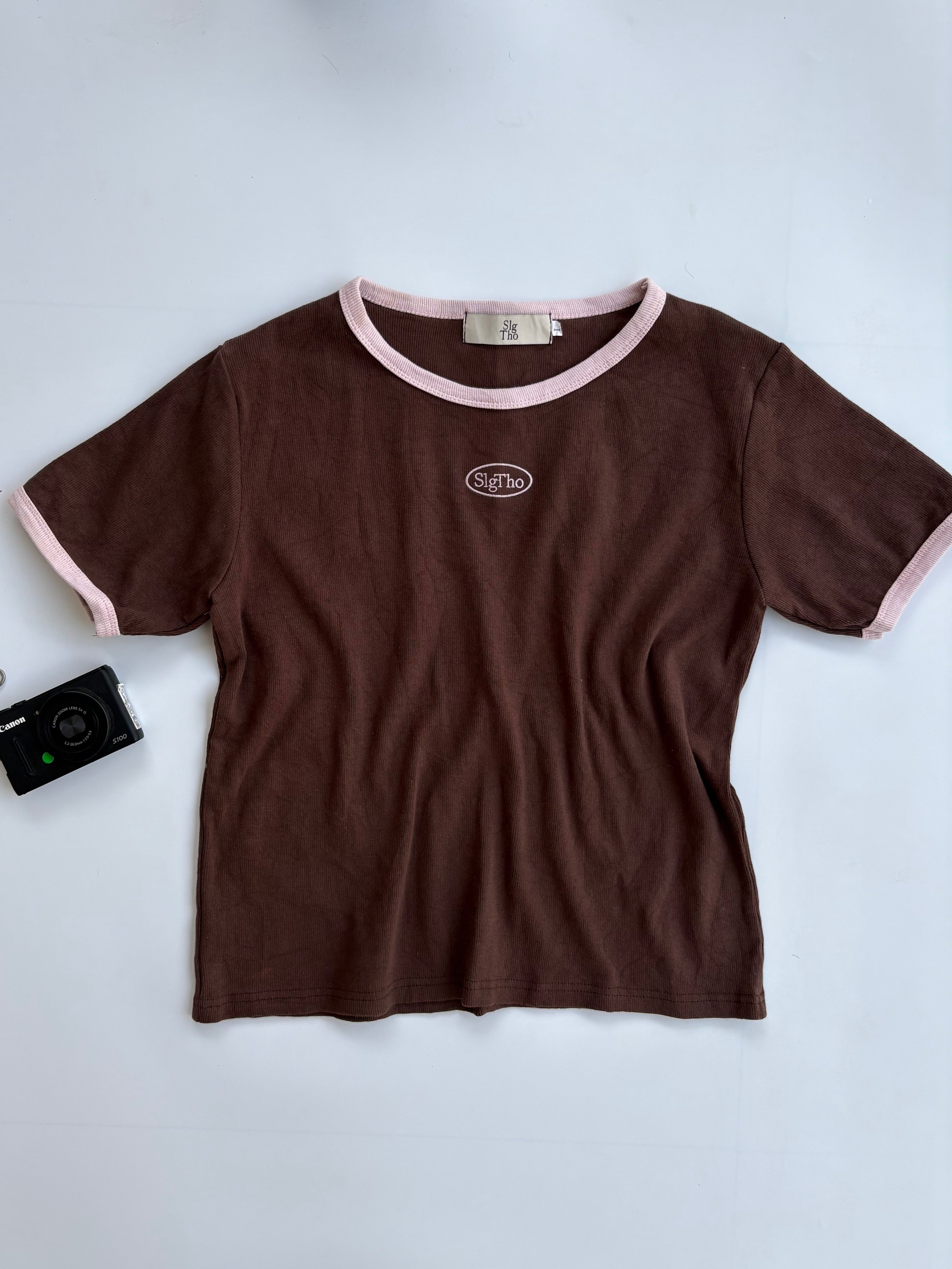 Ribbed brown top