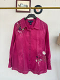 Embroidered pink shirt
