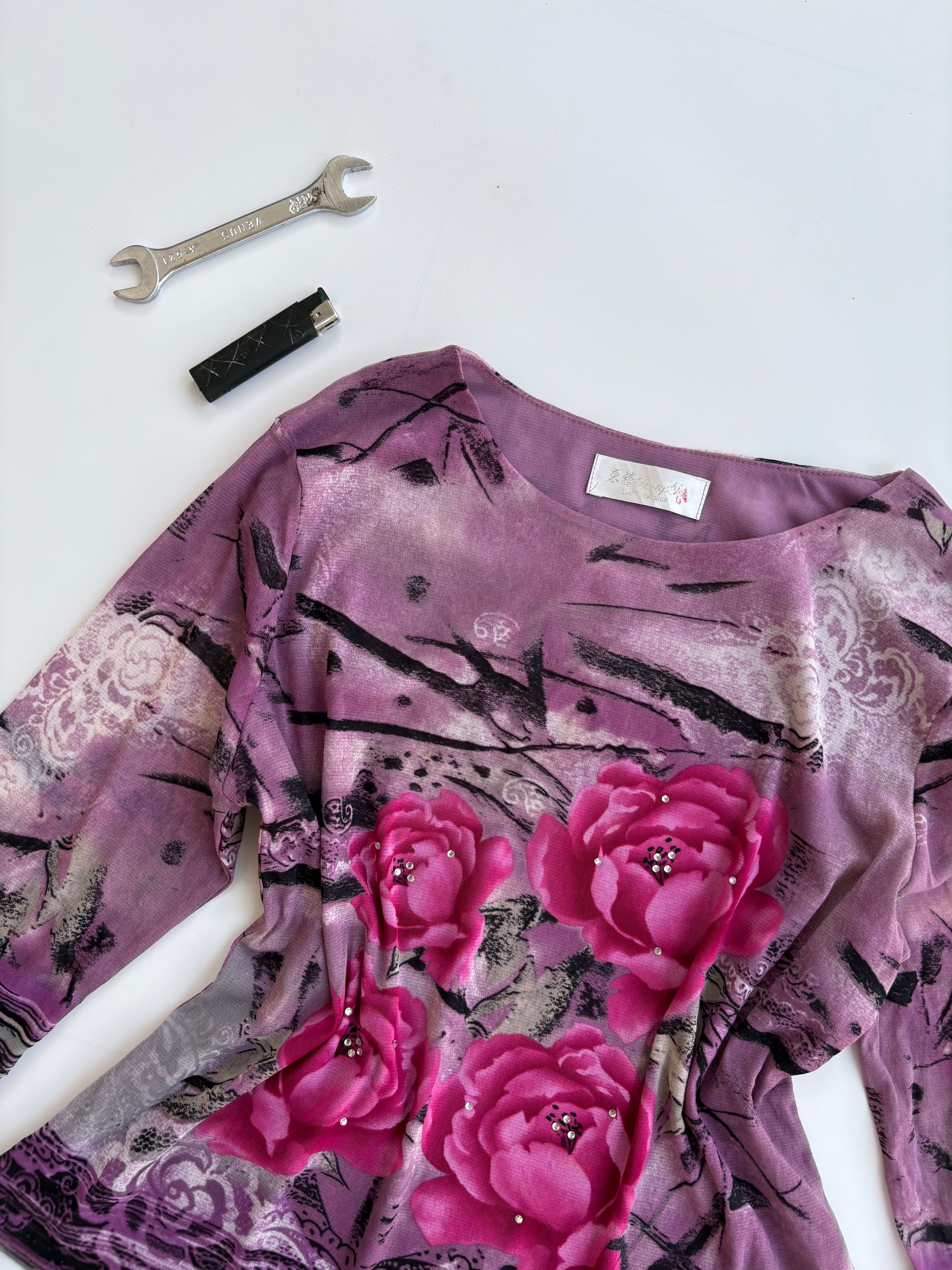 Floral y2k top