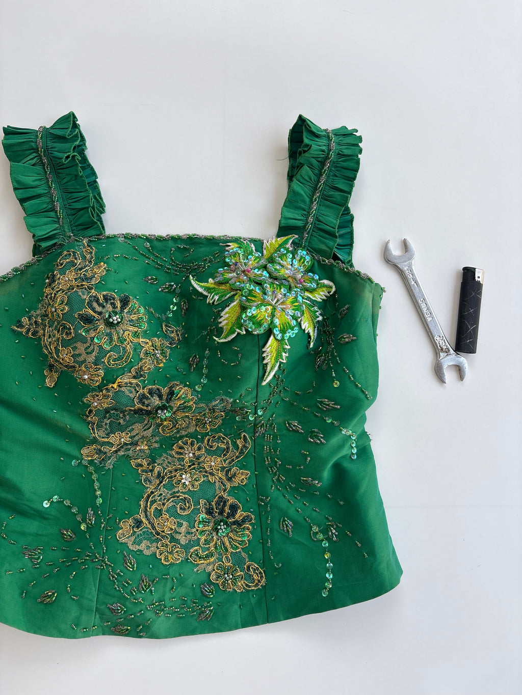 Whimsy beaded emb top