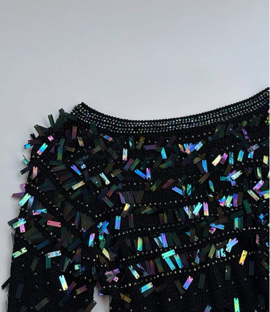 Knitted sequin top