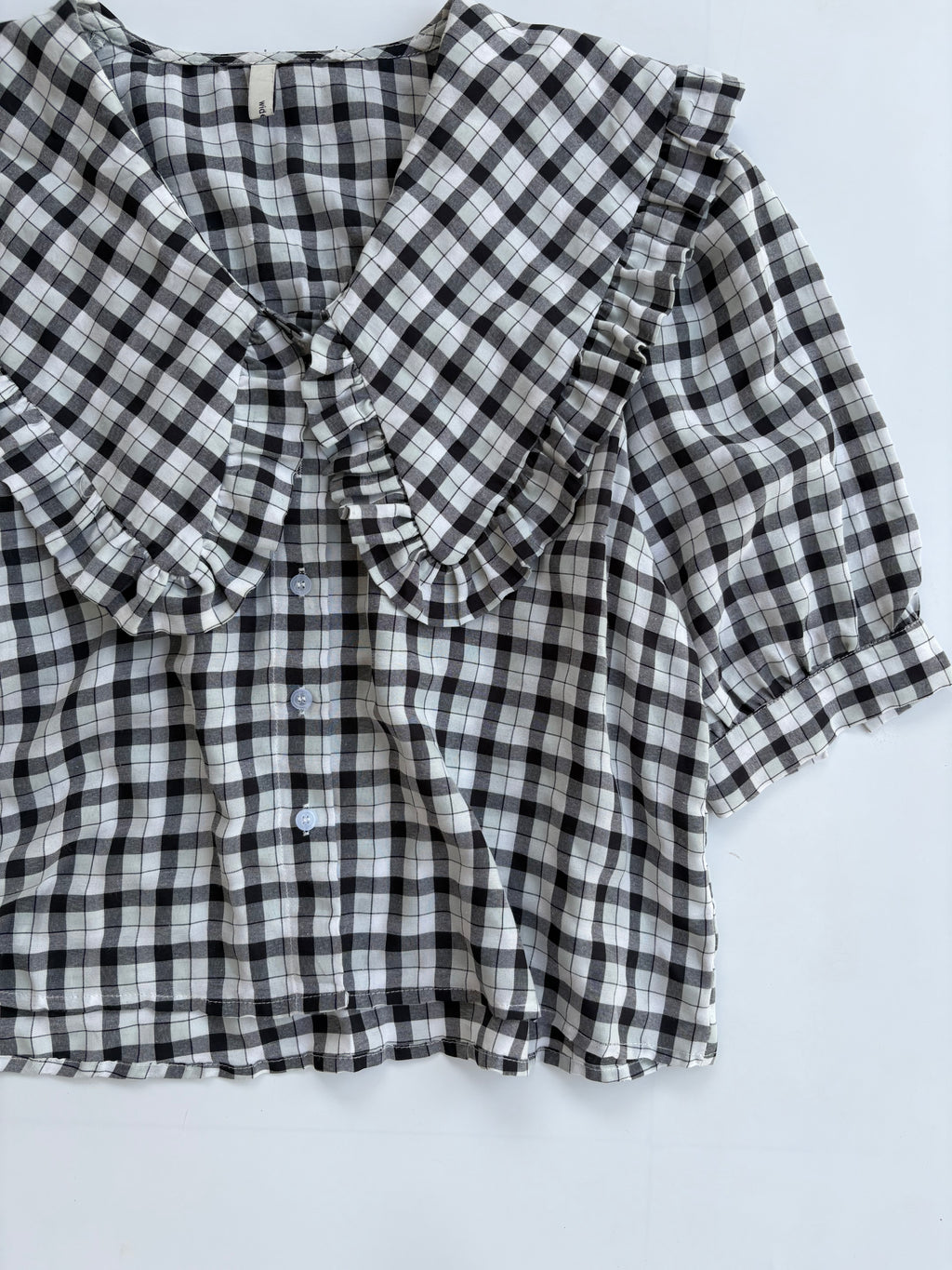 Checkered cotton top