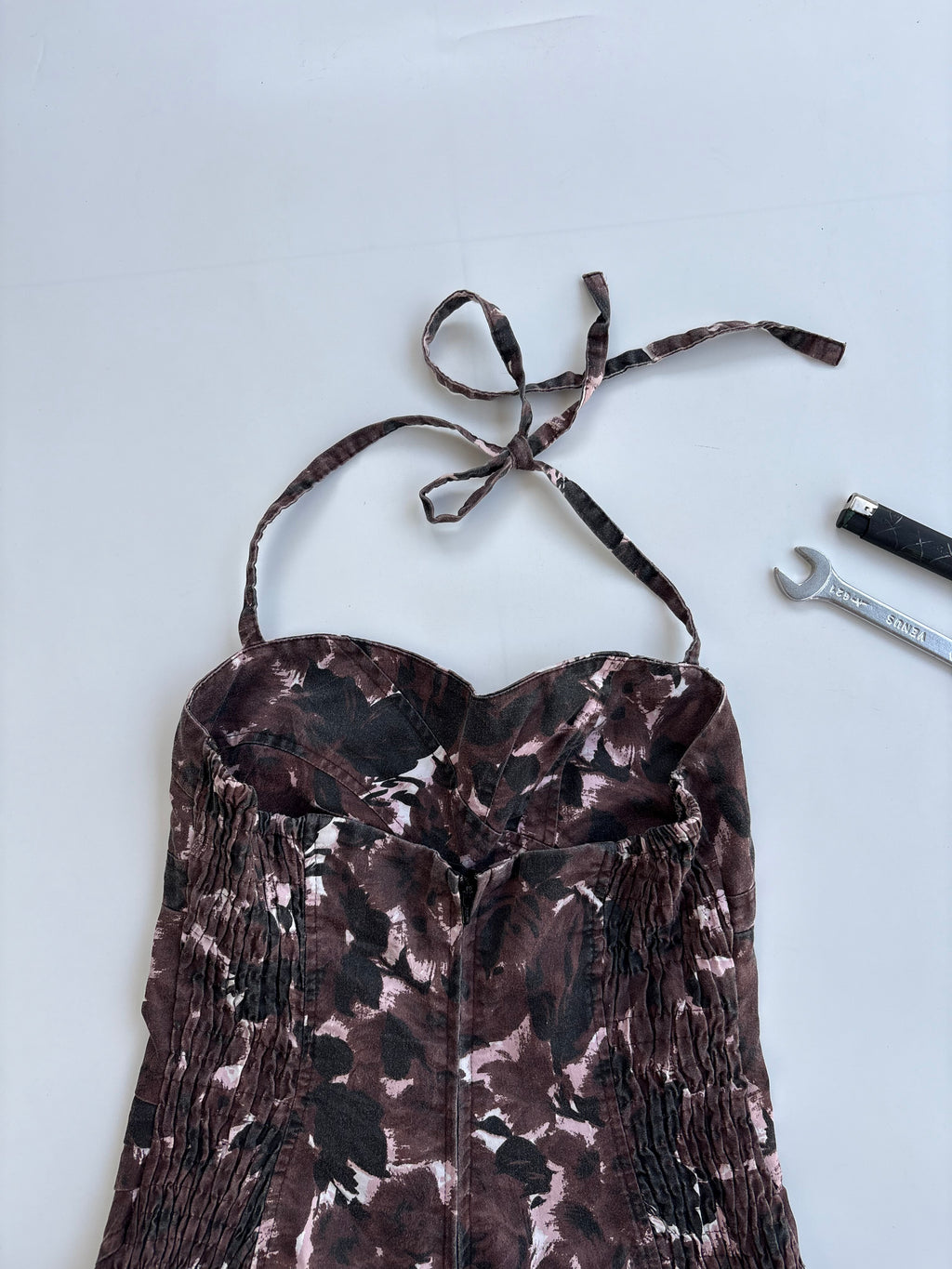 Camou halter top