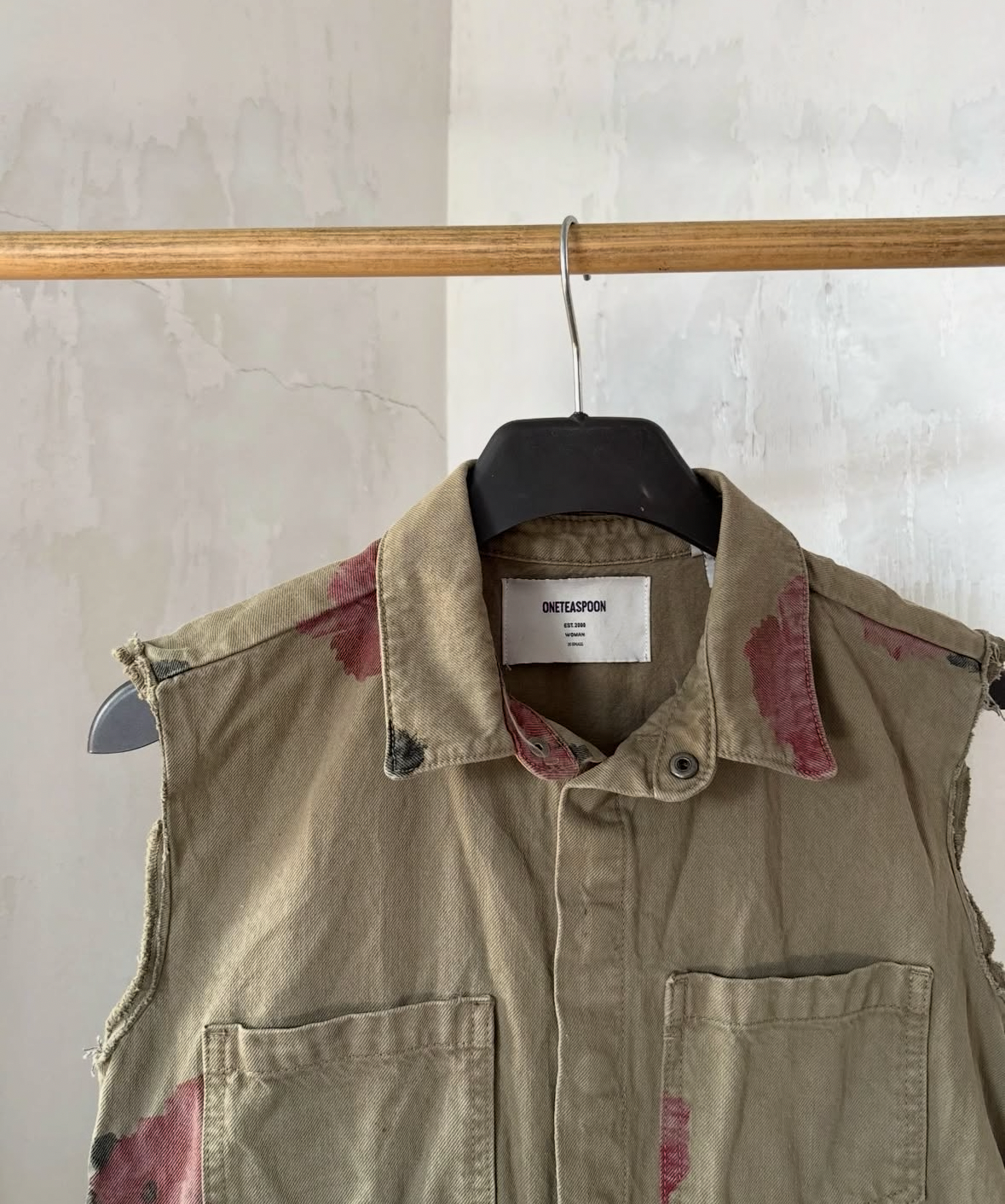 Brown denim overall