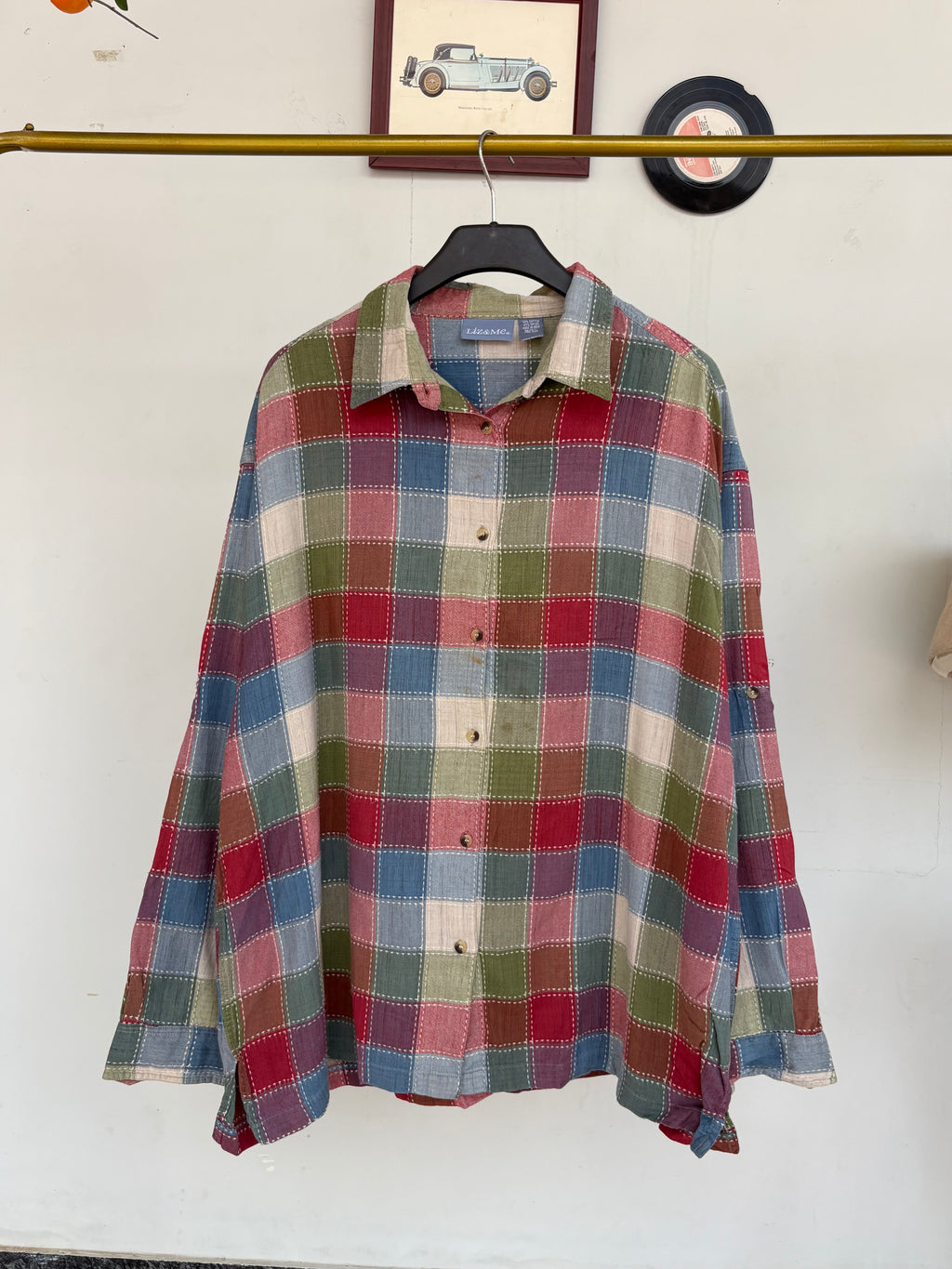 Checkered cotton shirt