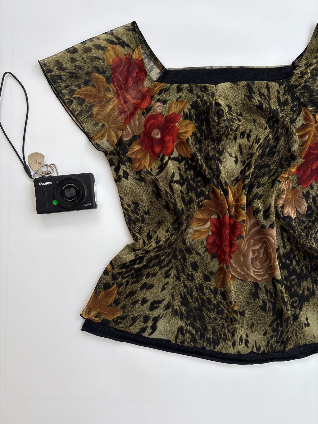 Animal print y2k top