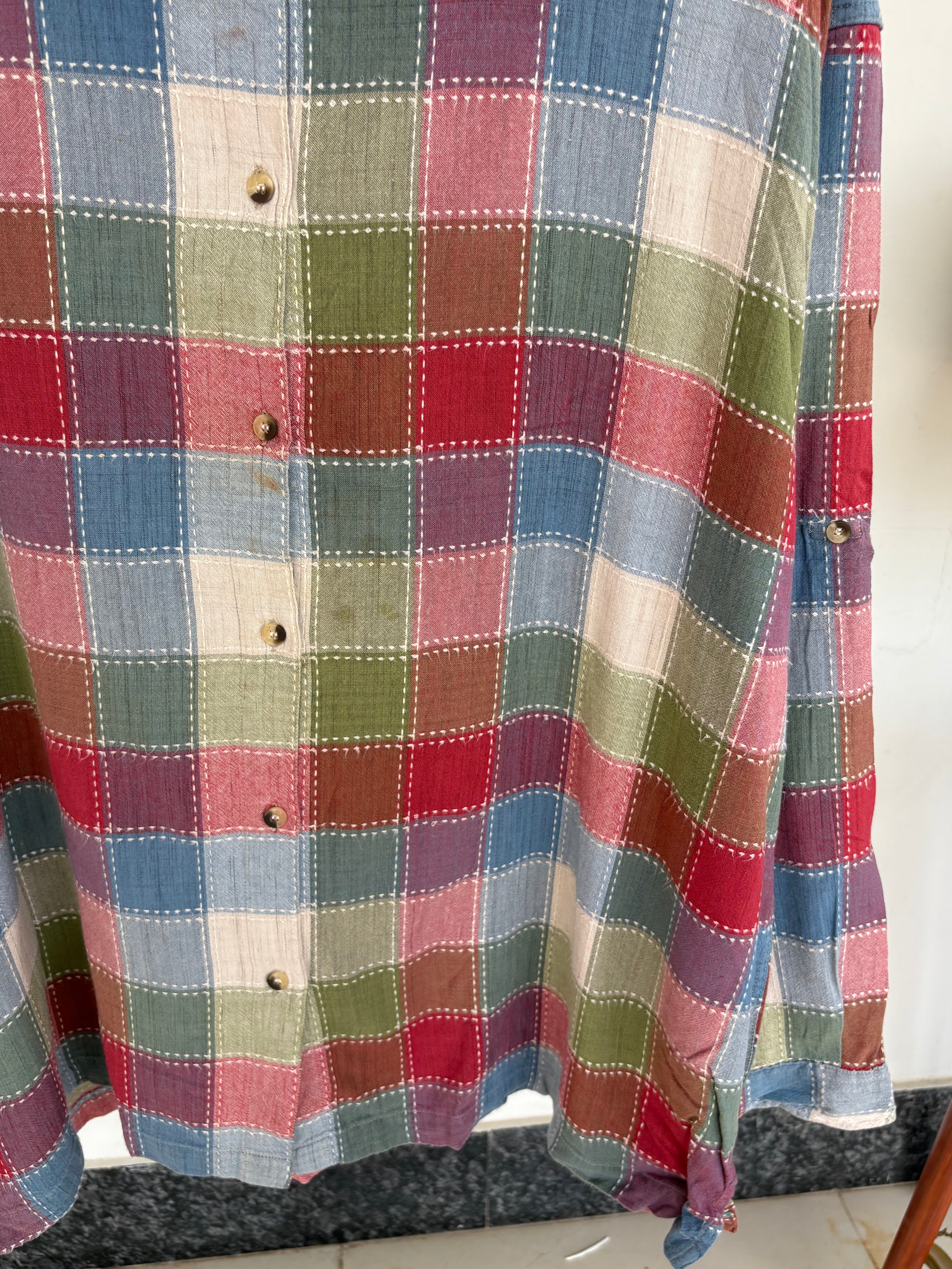Checkered cotton shirt