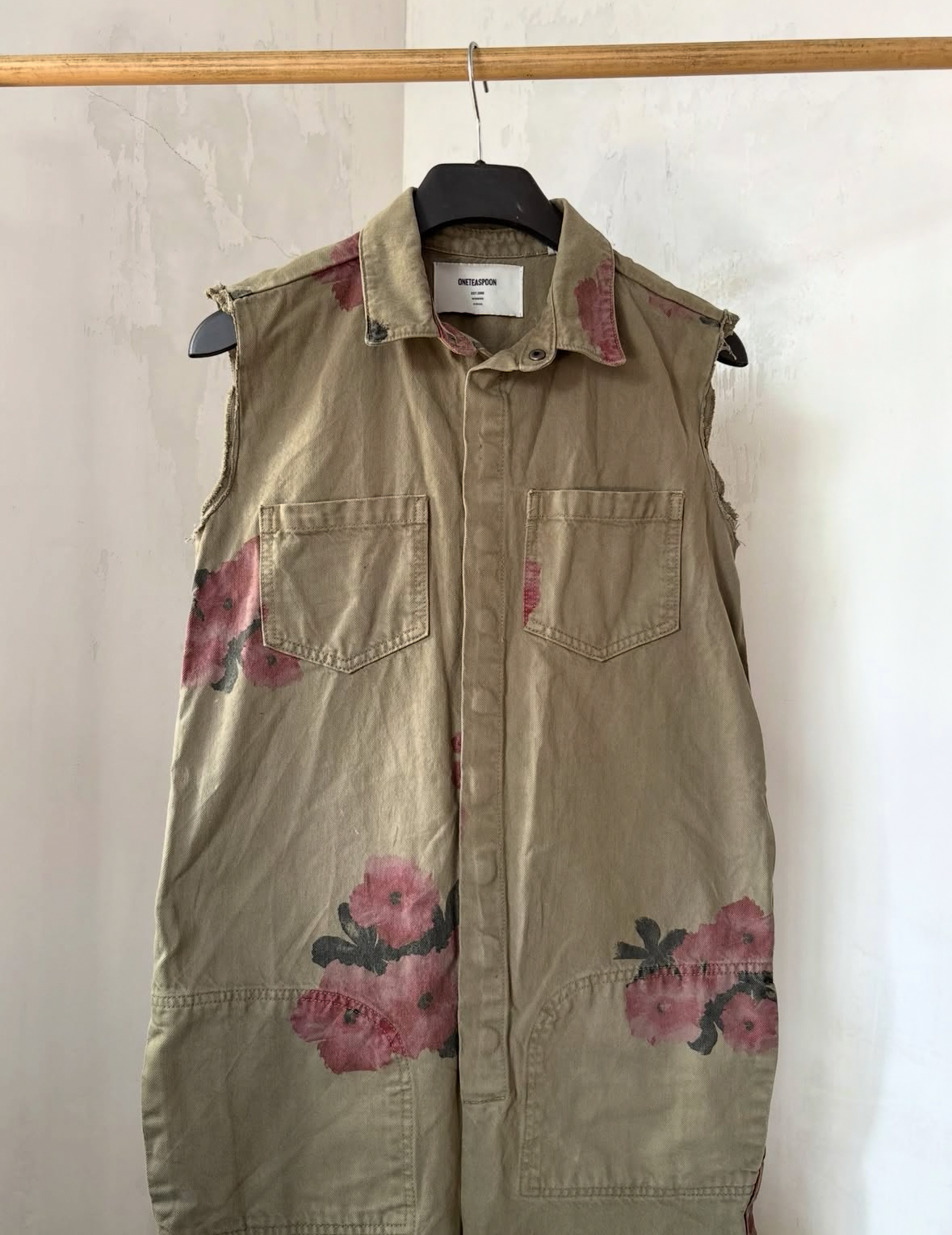 Brown denim overall