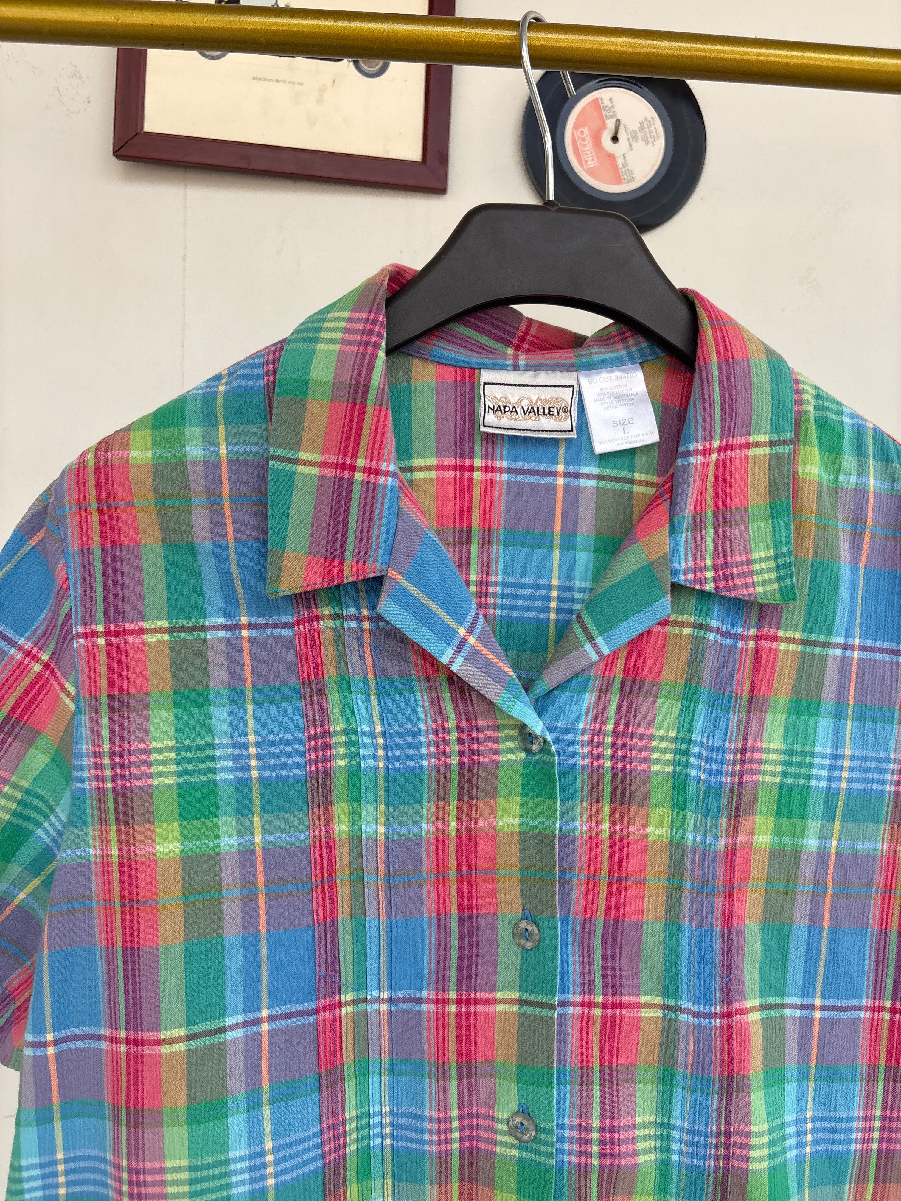 Textured checkered shirt