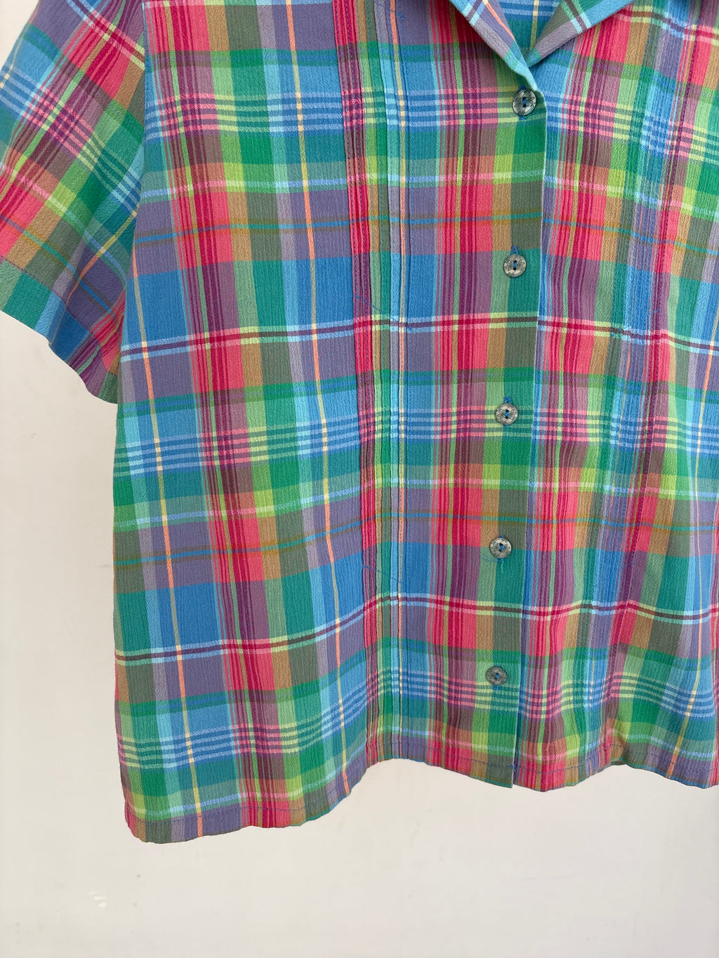 Textured checkered shirt