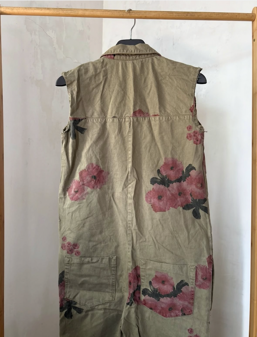 Brown denim overall
