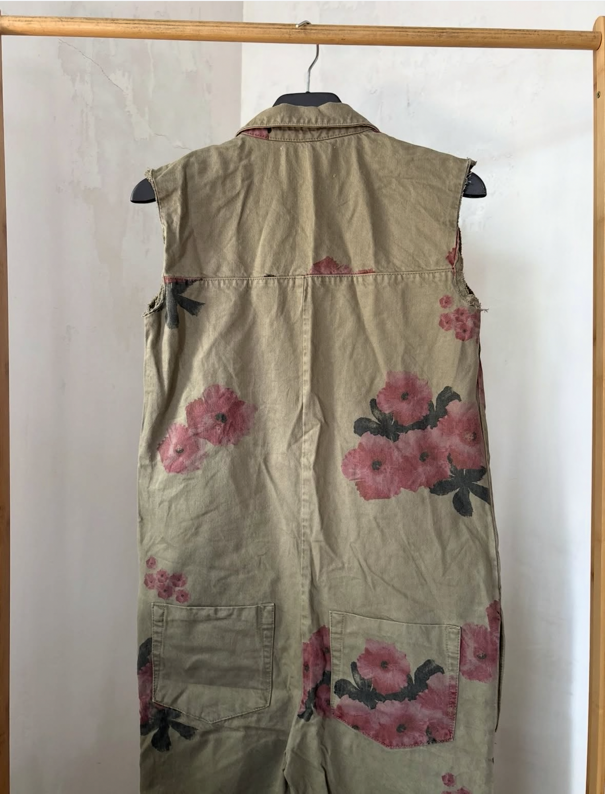 Brown denim overall