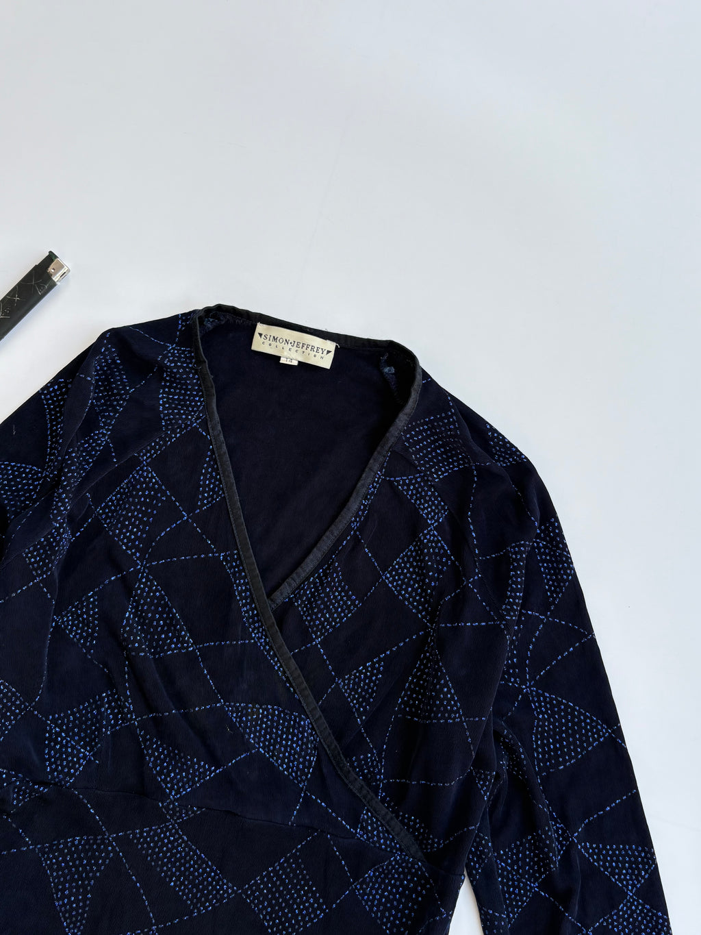 Blue blingy top