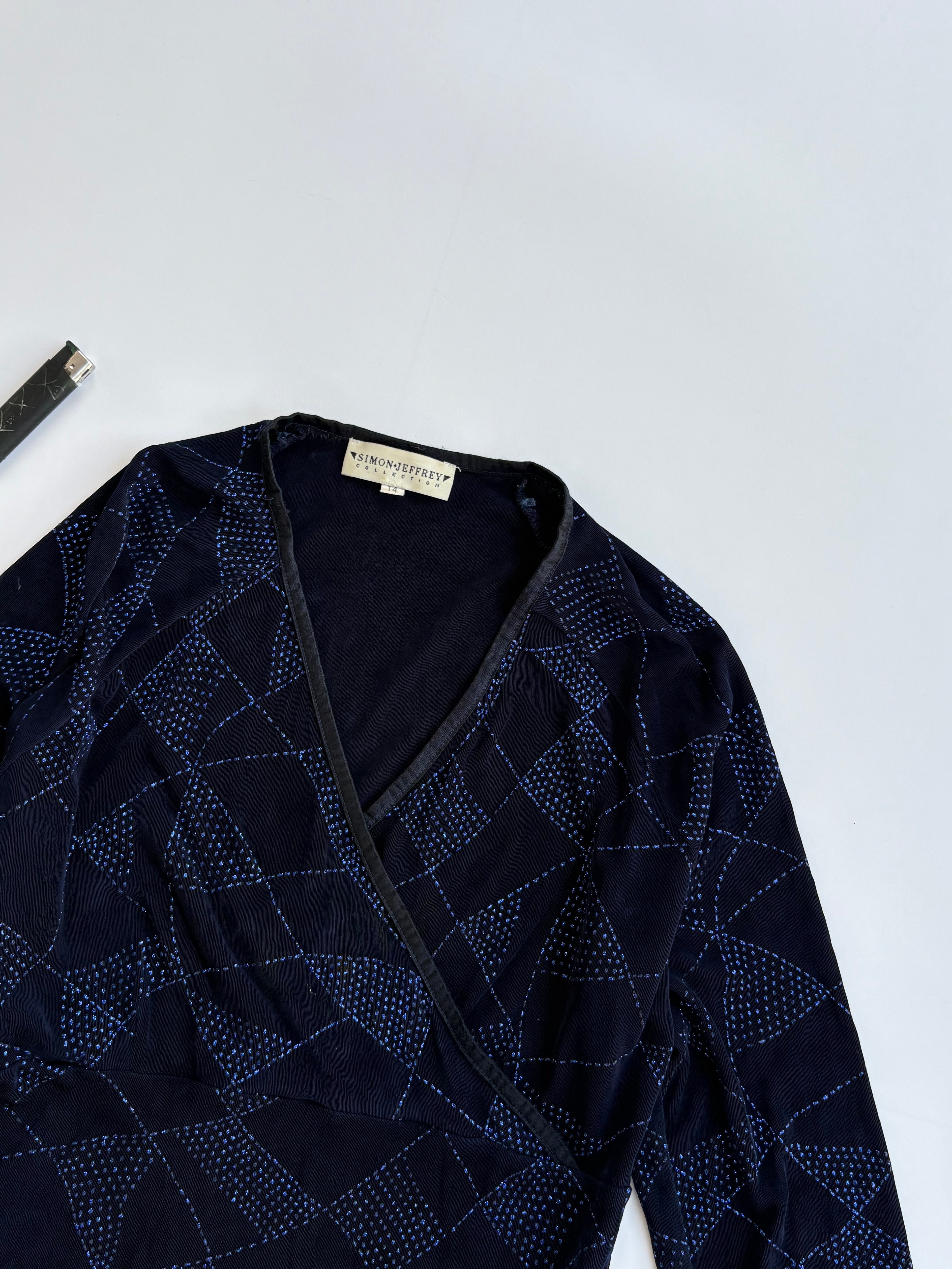 Blue blingy top