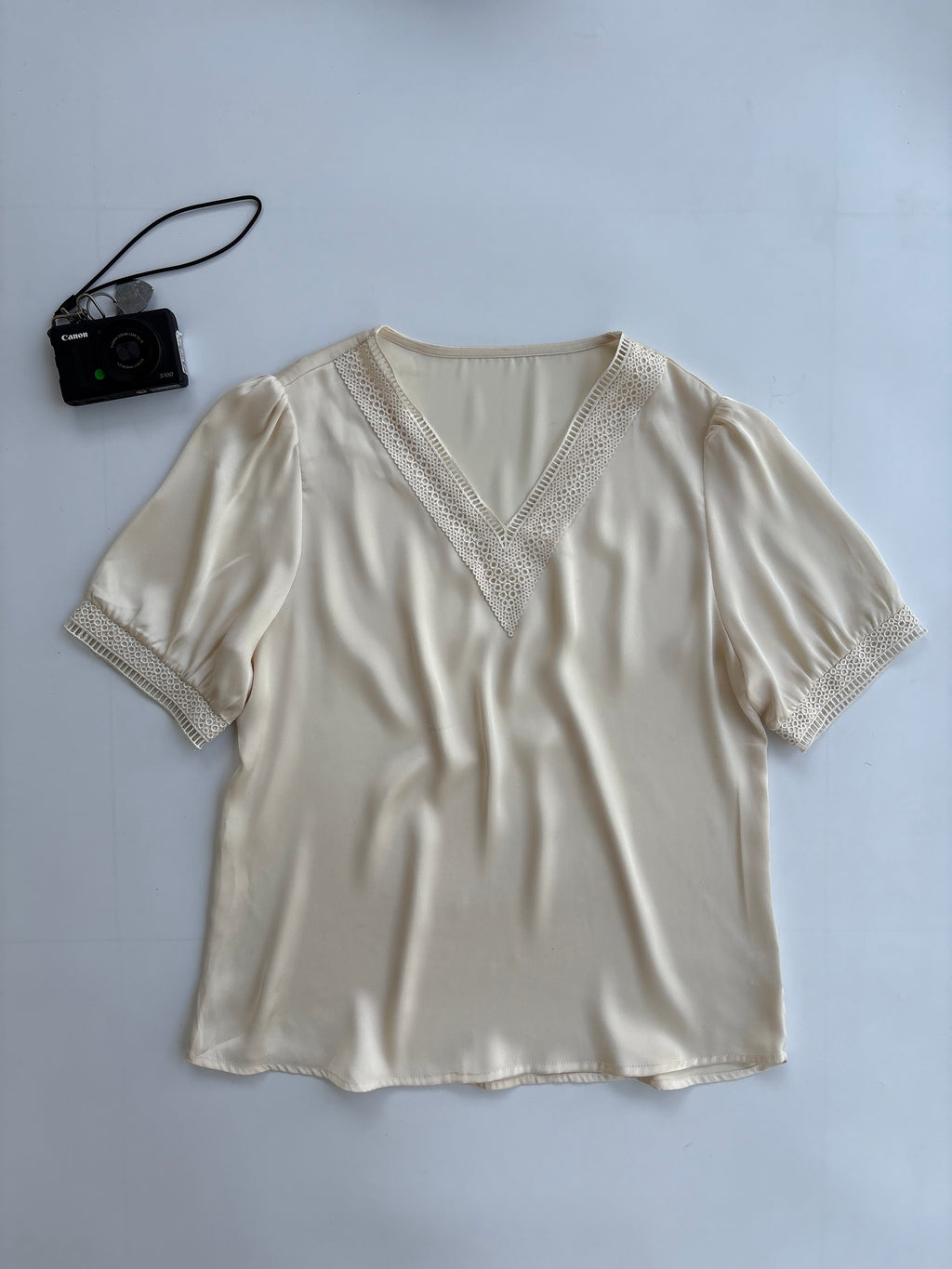 Silk white top
