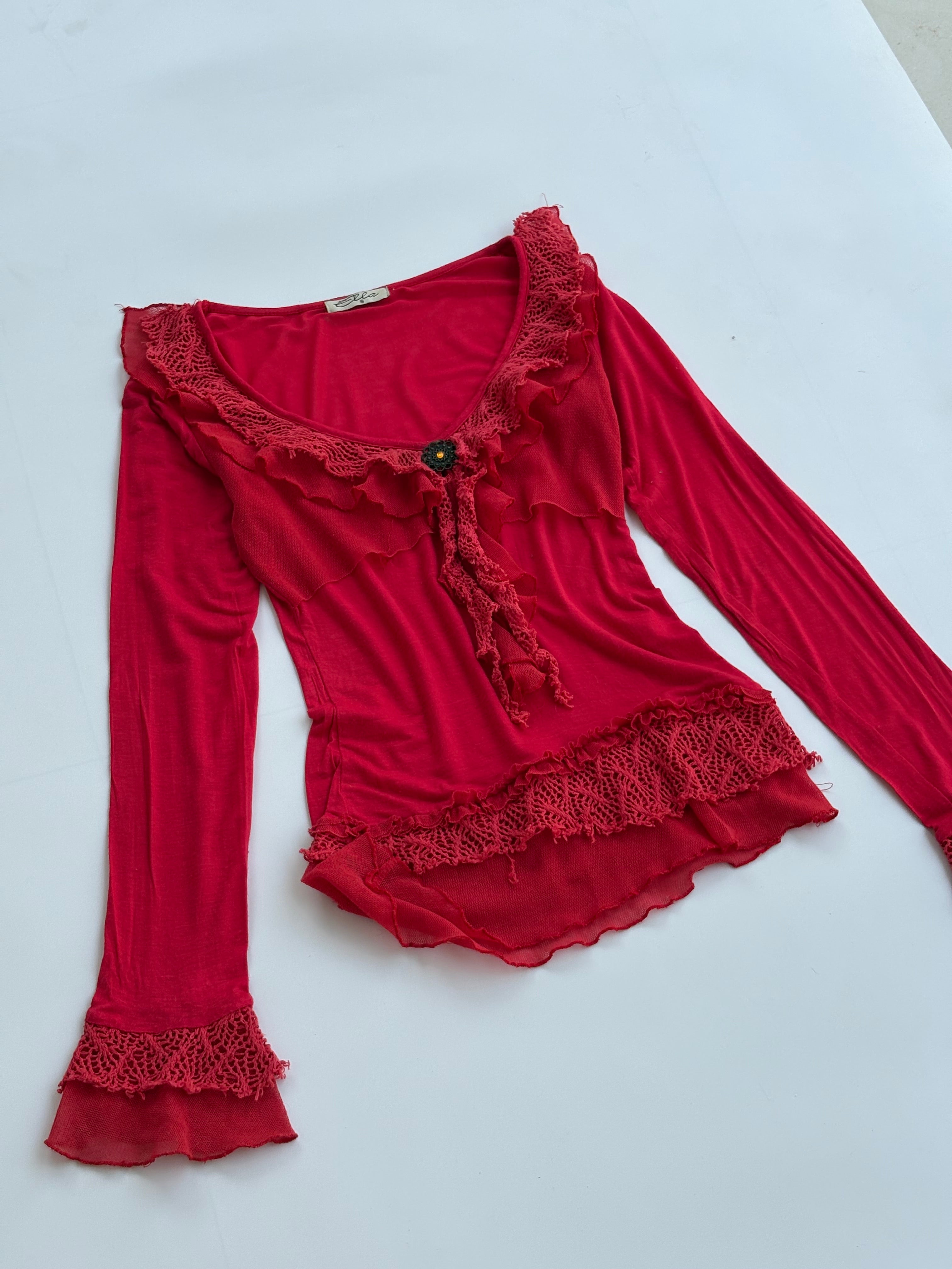 Red whimsy top