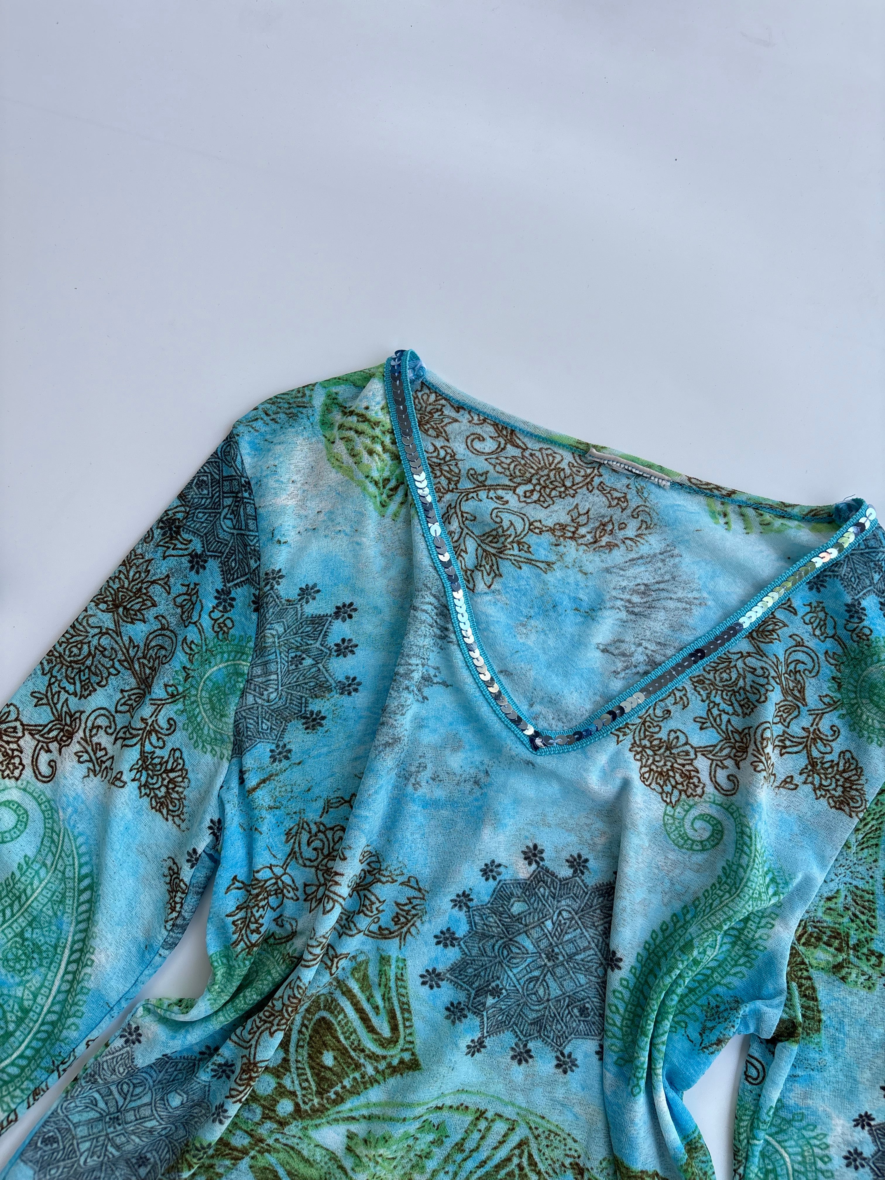 Blue y2k top