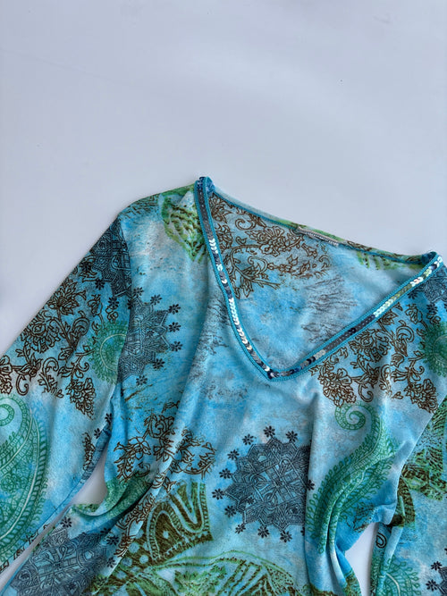 Blue y2k top