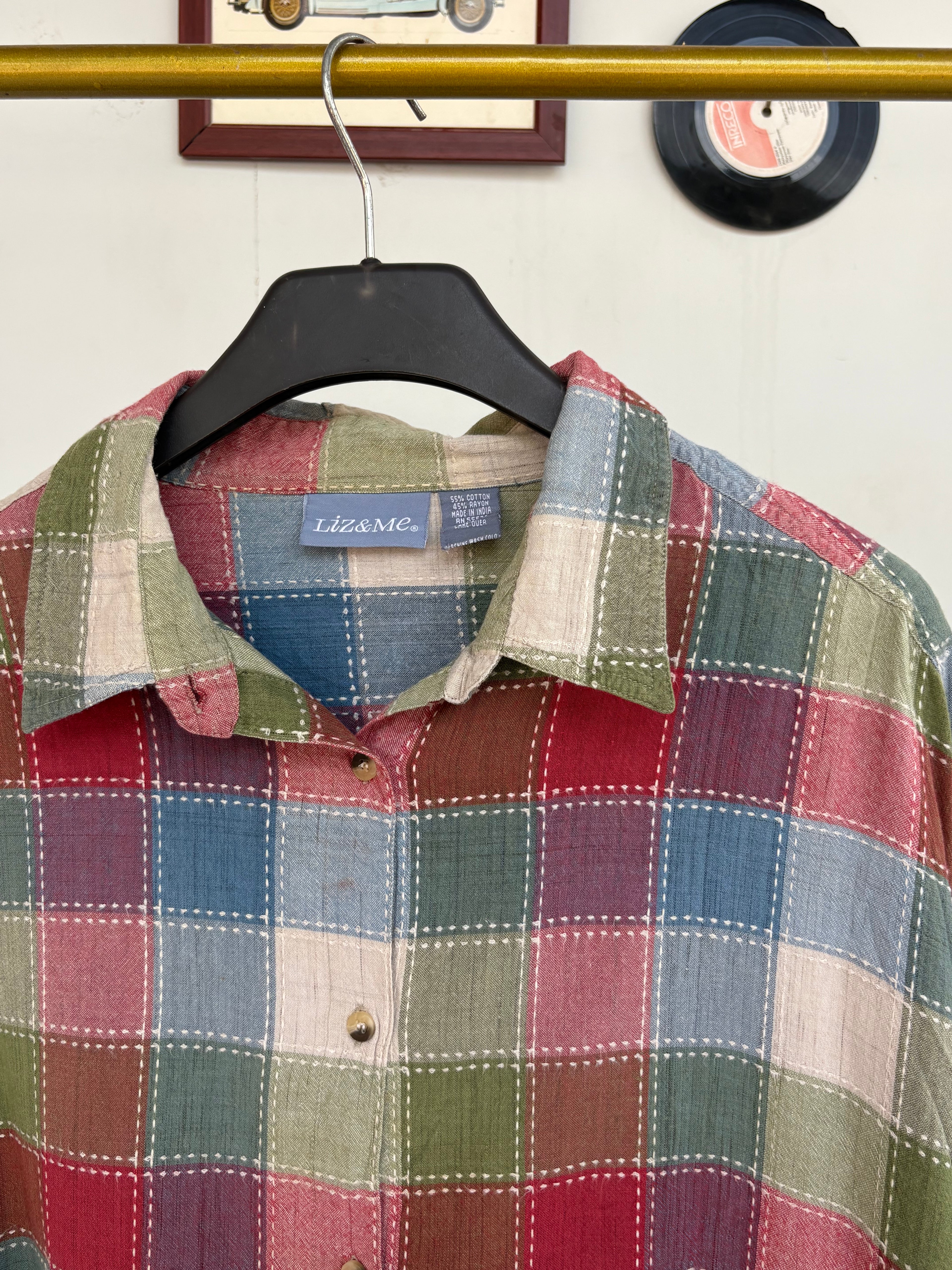 Checkered cotton shirt