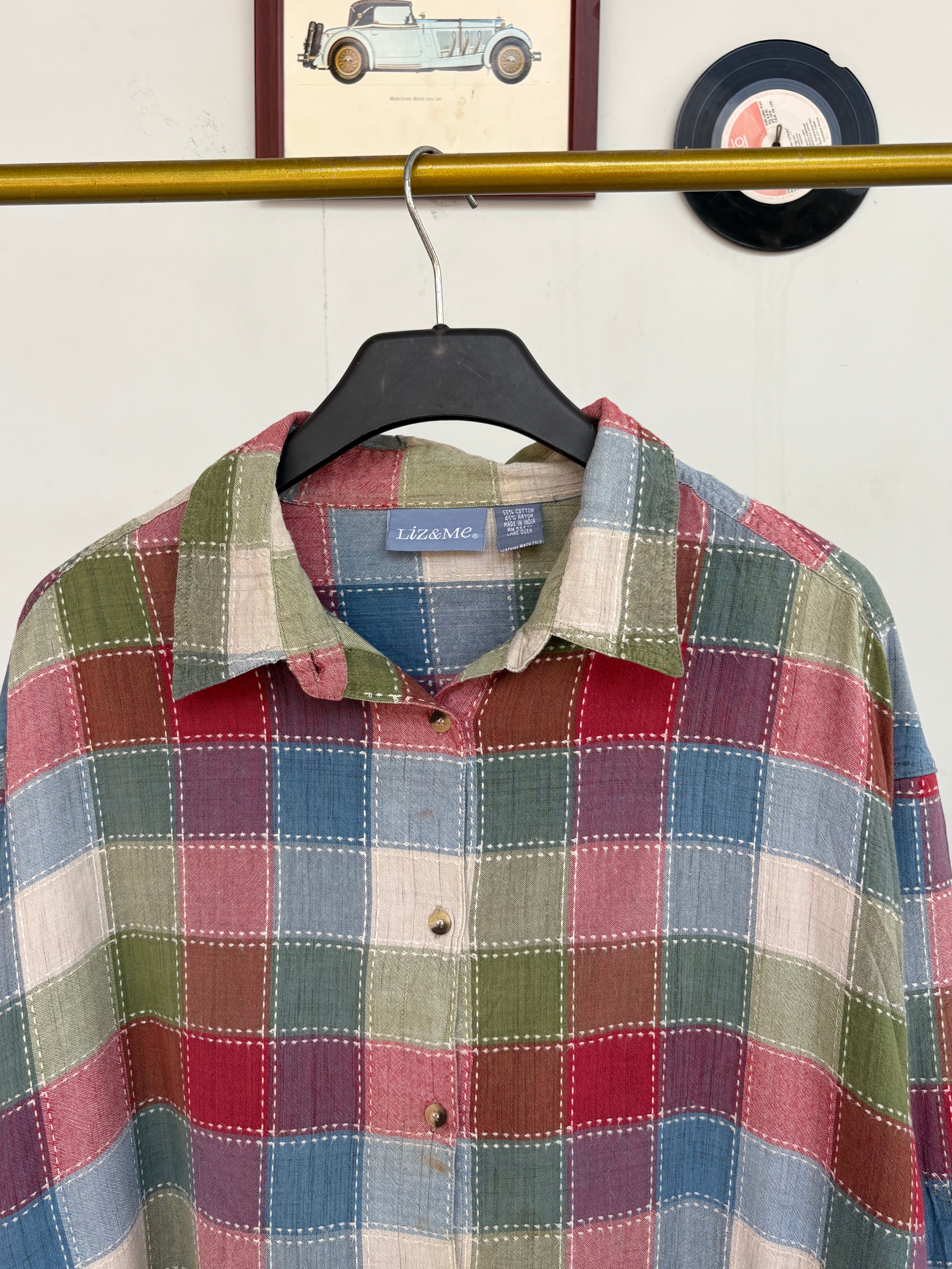 Checkered cotton shirt