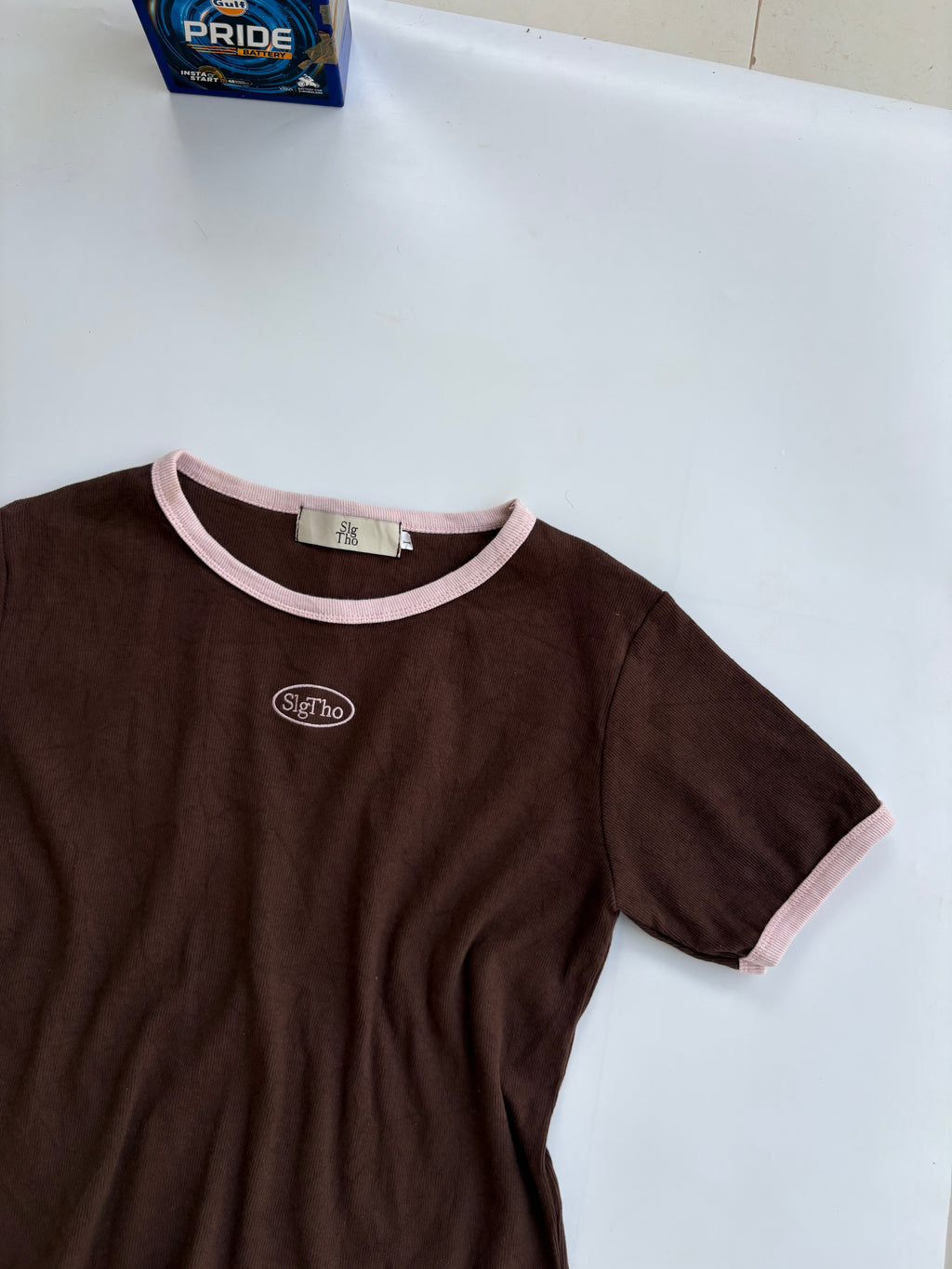Ribbed brown top