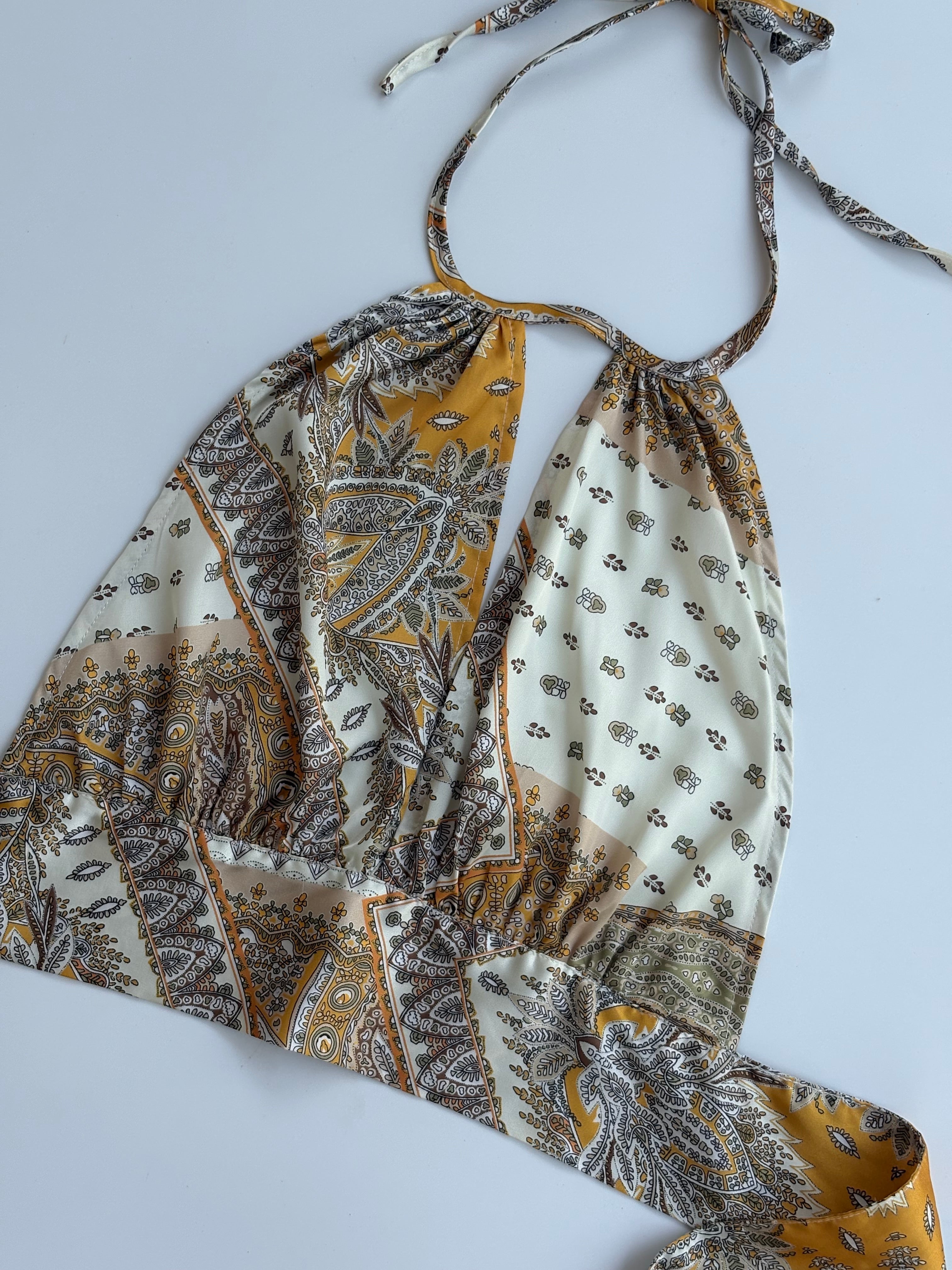 Silk tie top